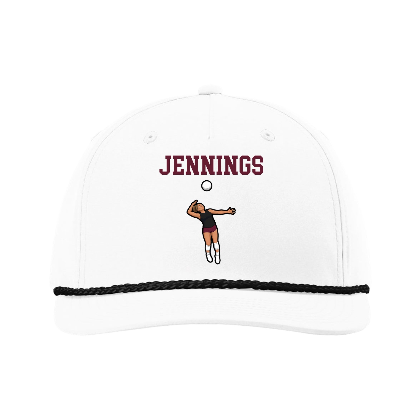 Five-Panel Classic Rope Cap — Shirsey in White