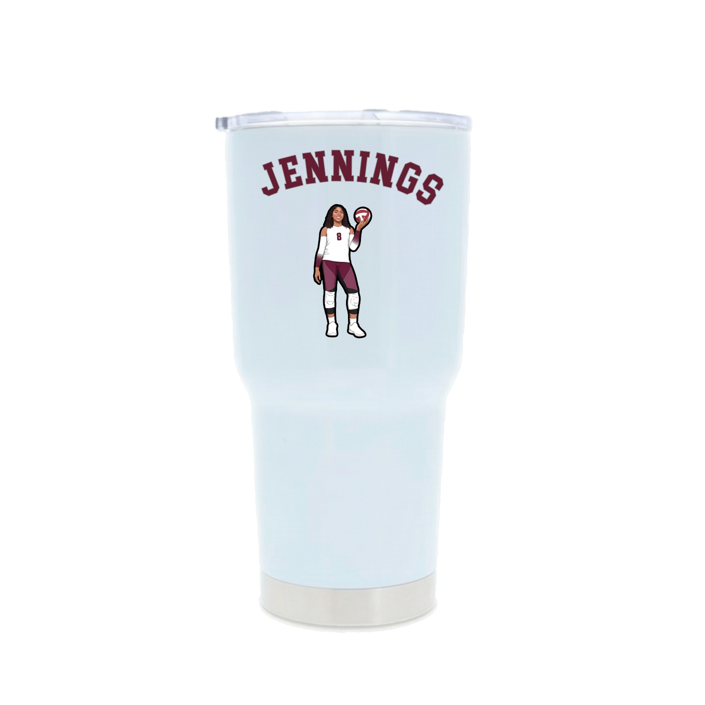 30oz Stainless Steel Tumbler — Shirsey Arch in White