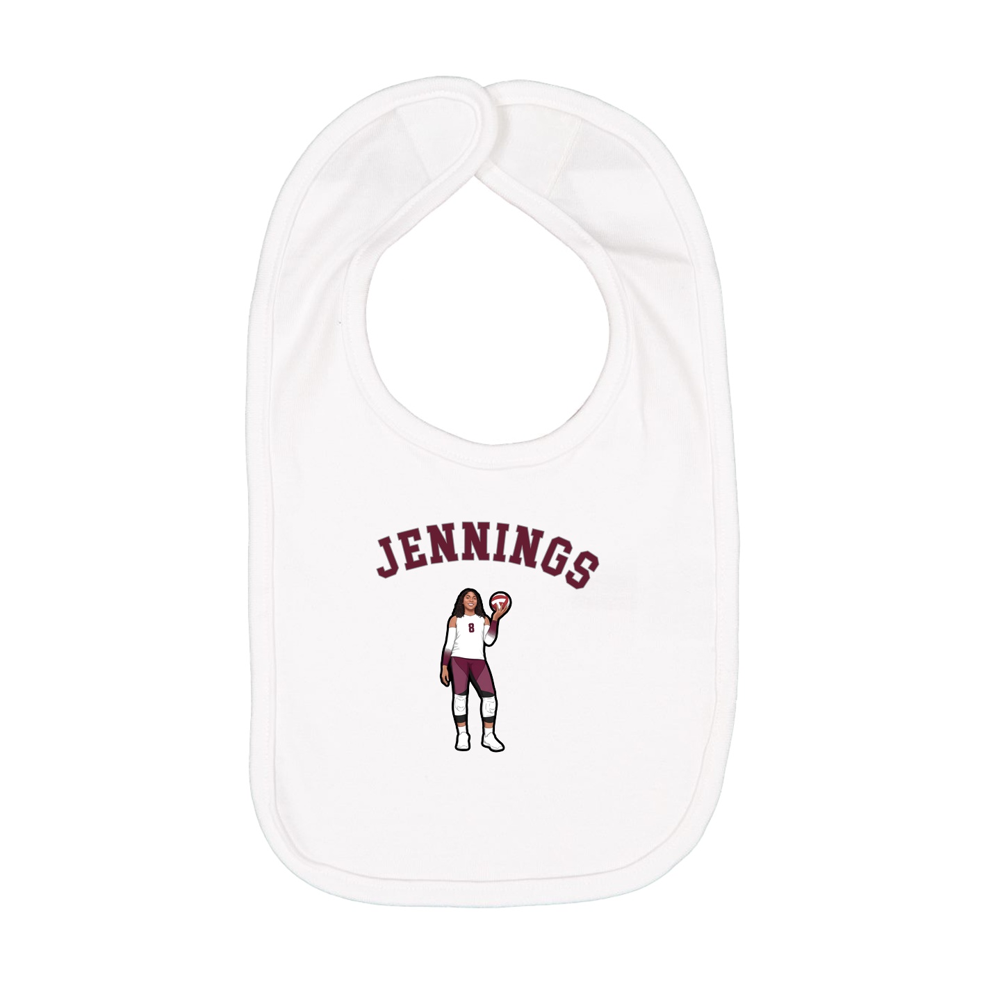 Infant Bib — Shirsey Arch in White