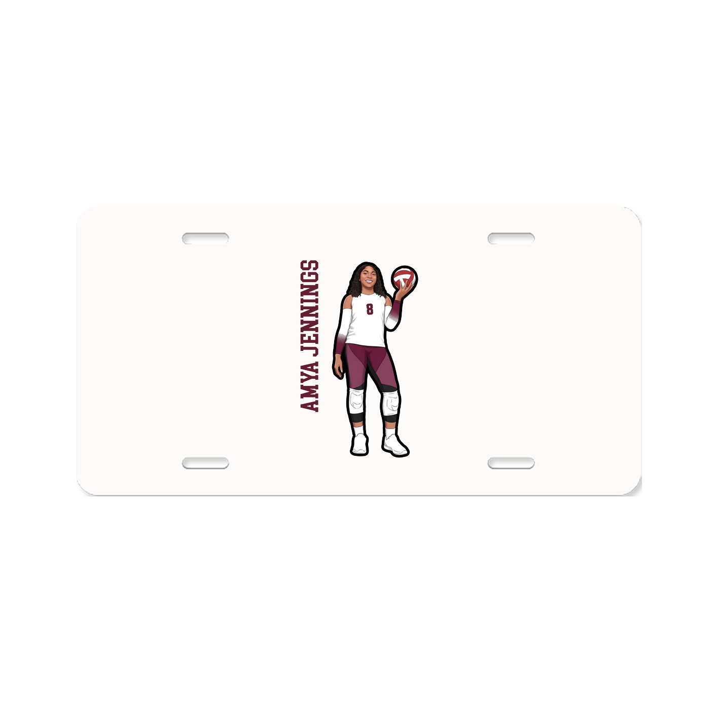 License Plate — Name Vertical in Classic