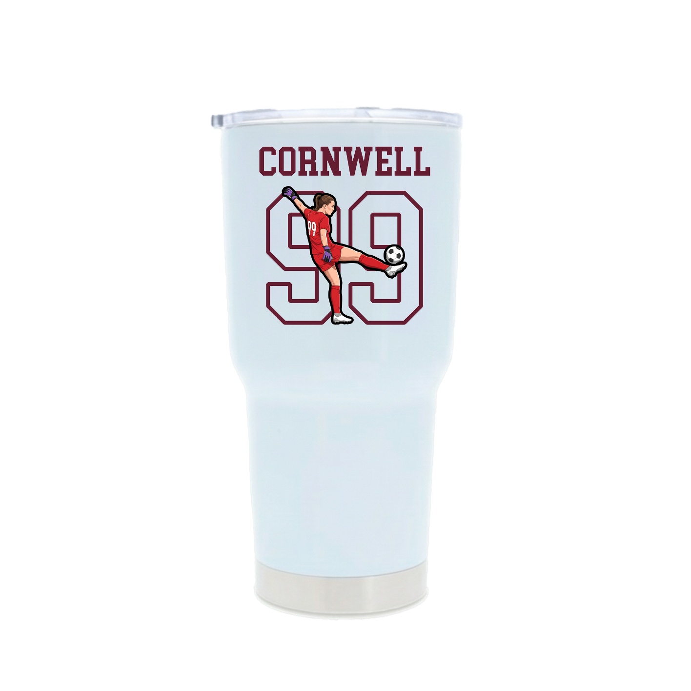 30oz Stainless Steel Tumbler — Shirsey in White