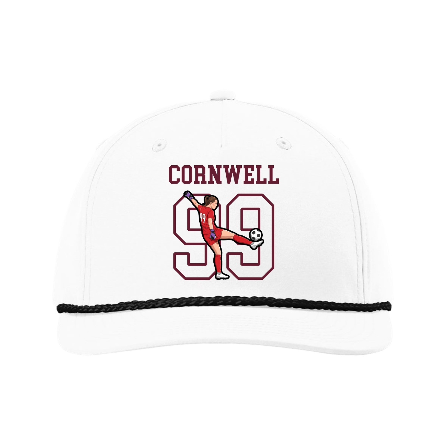 Five-Panel Classic Rope Cap — Shirsey in White