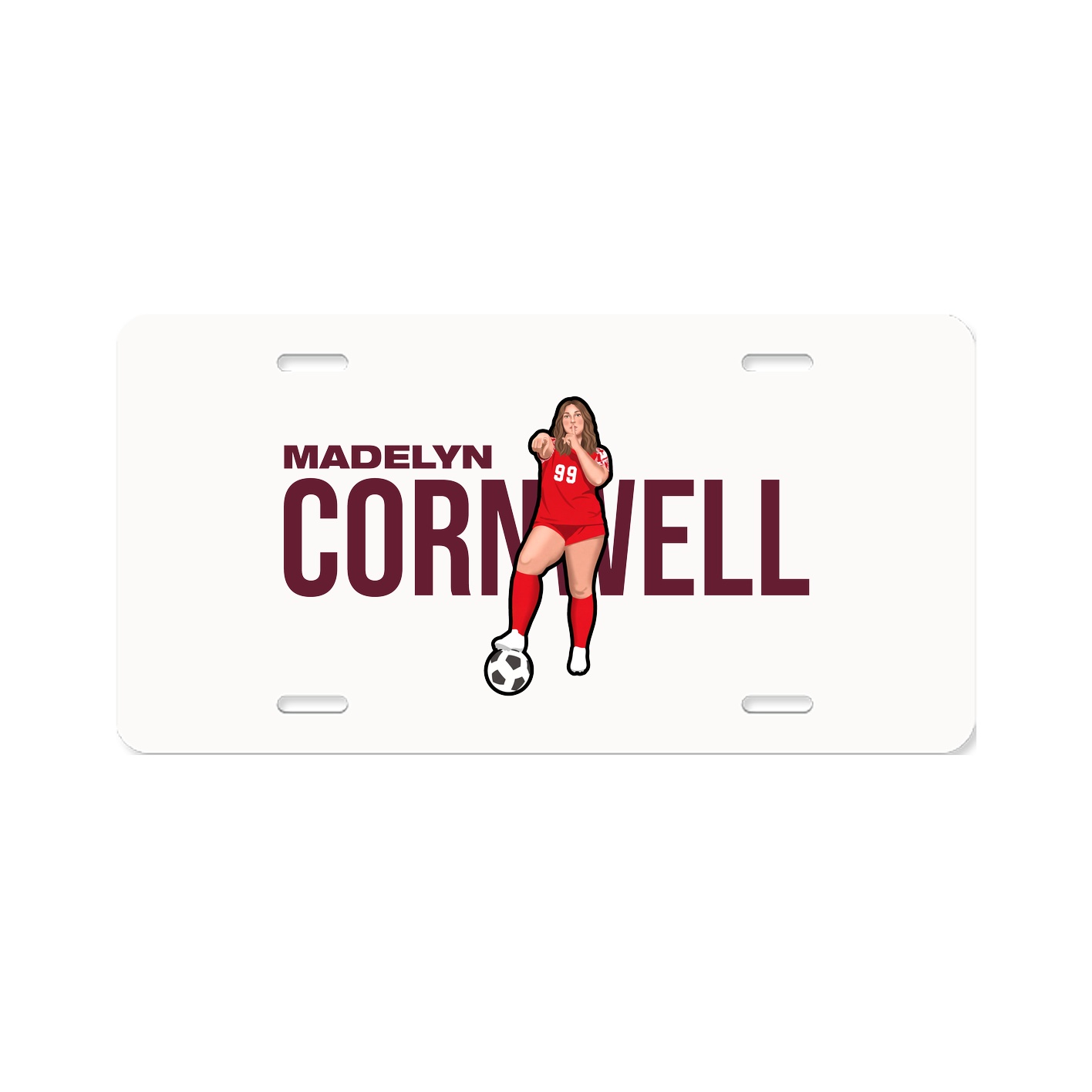 License Plate — Player Name in Classic
