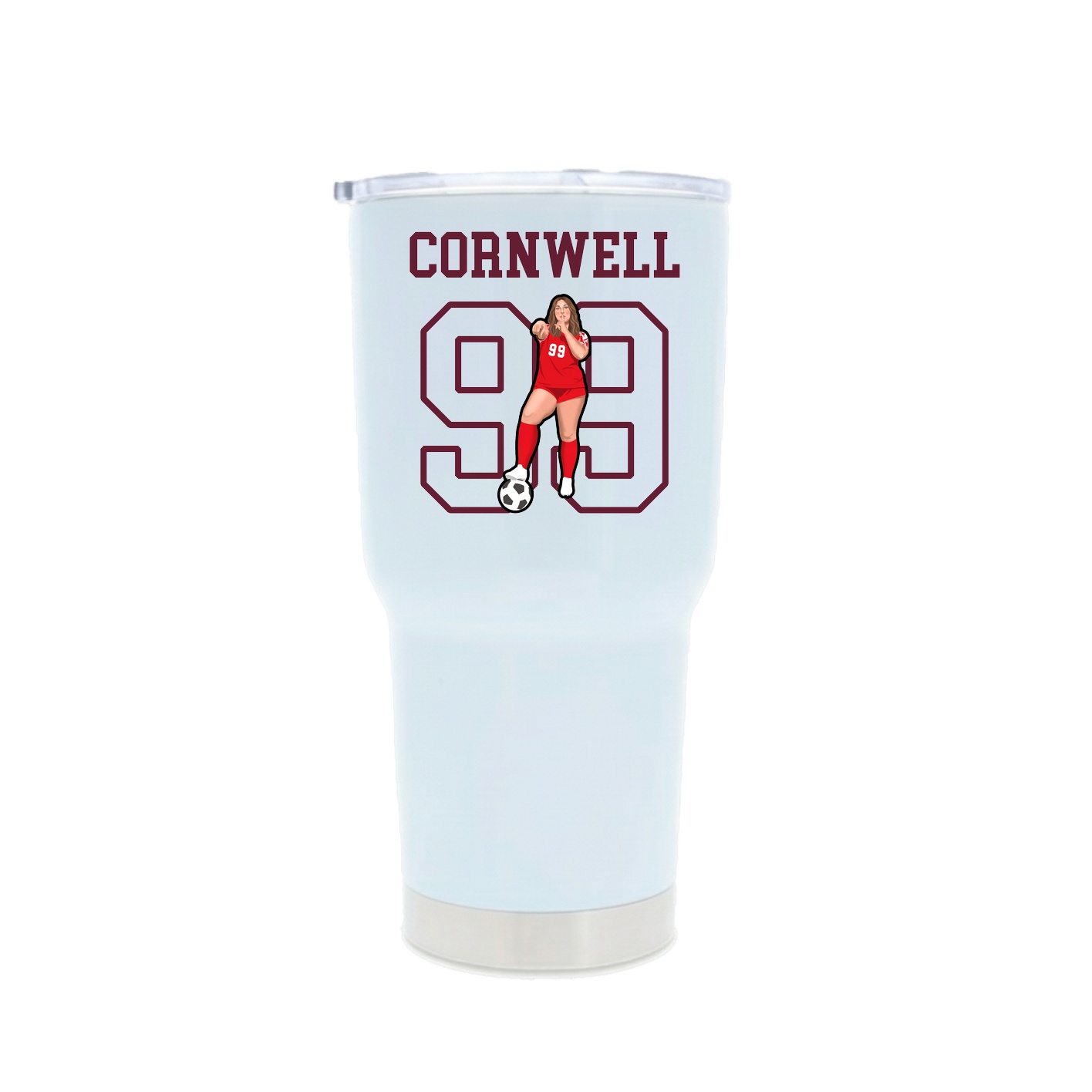 30oz Stainless Steel Tumbler — Shirsey in White