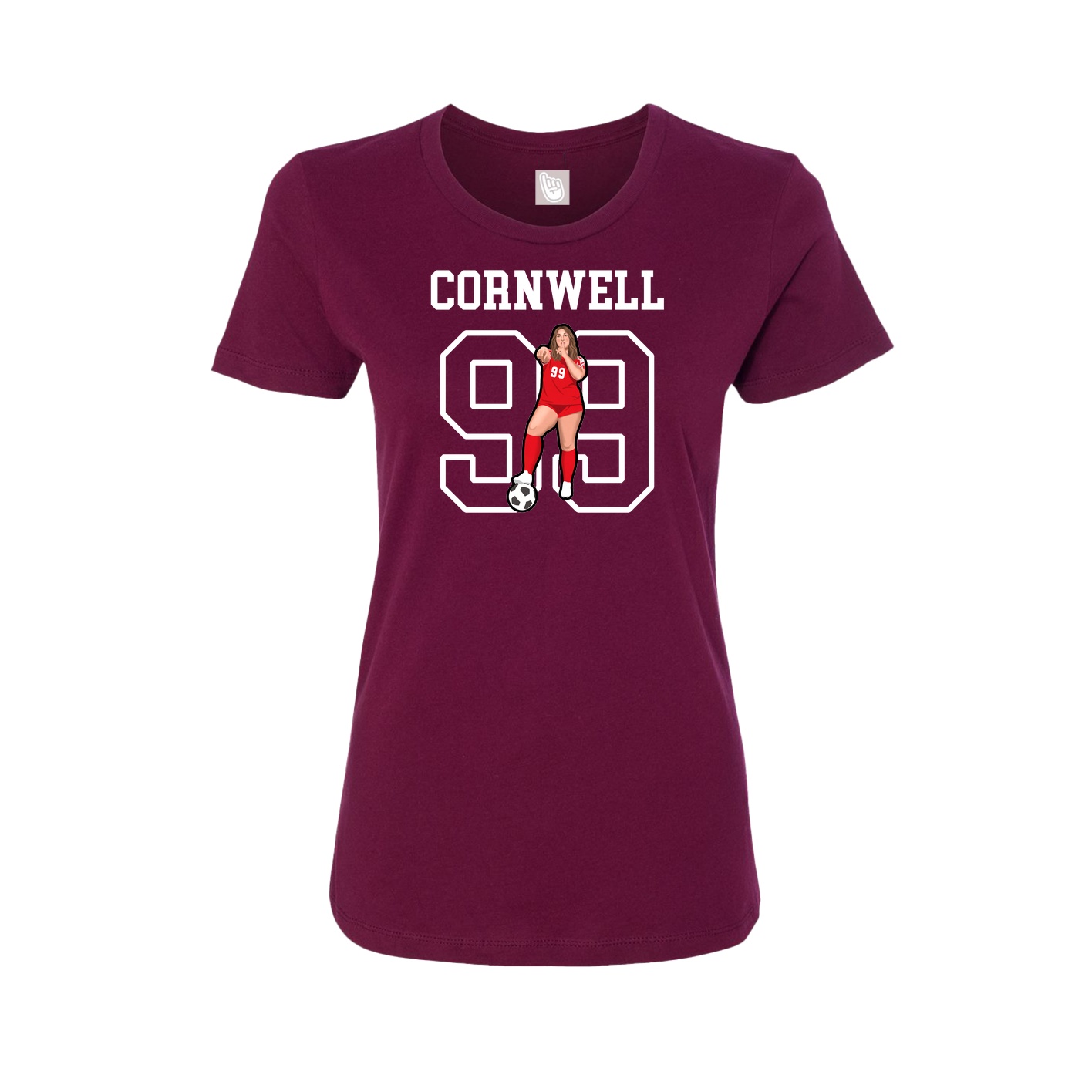 Fitted Women's Tee — Shirsey in Maroon
