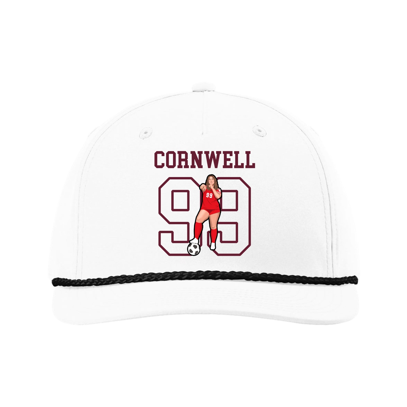 Five-Panel Classic Rope Cap — Shirsey in White
