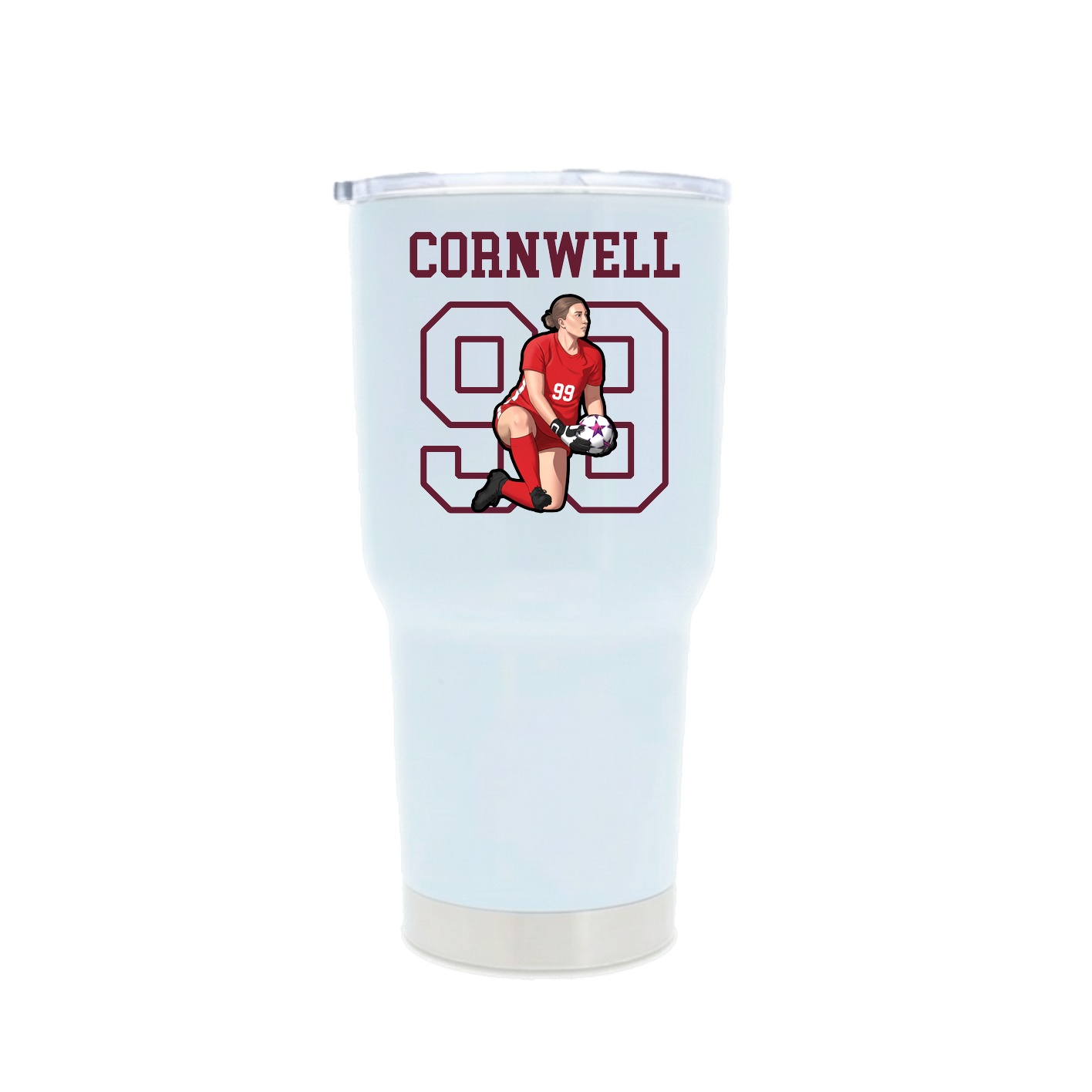 30oz Stainless Steel Tumbler — Shirsey in White