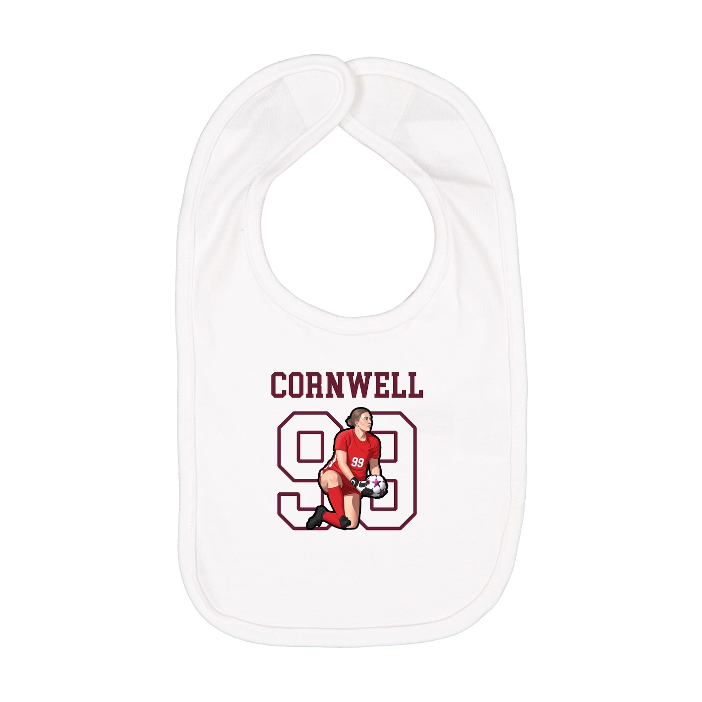 Infant Bib — Shirsey in White