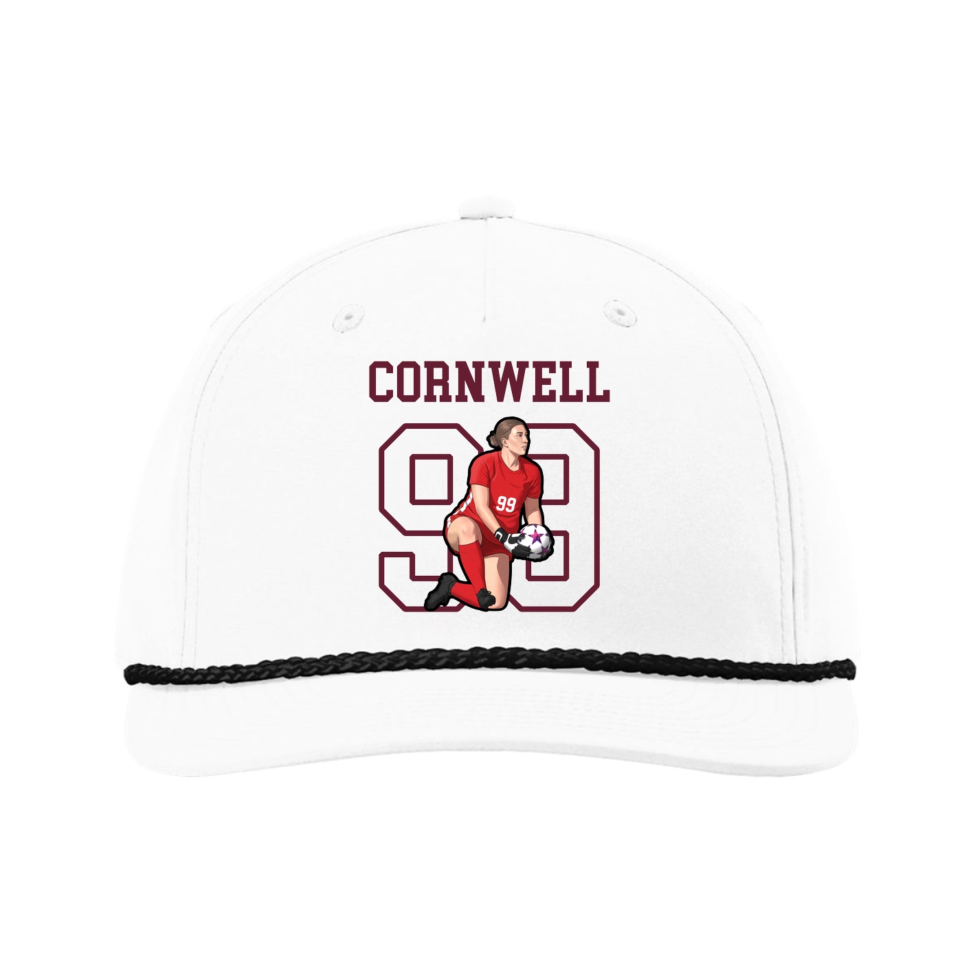 Five-Panel Classic Rope Cap — Shirsey in White