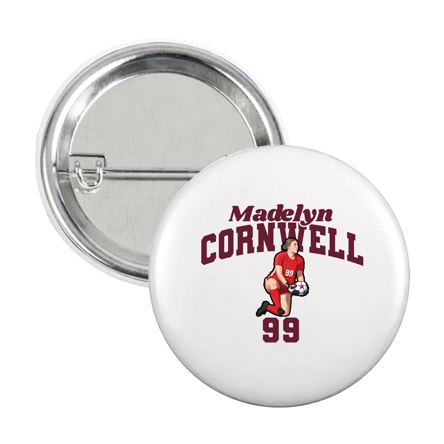 Game Day Button — Signature Arch in White