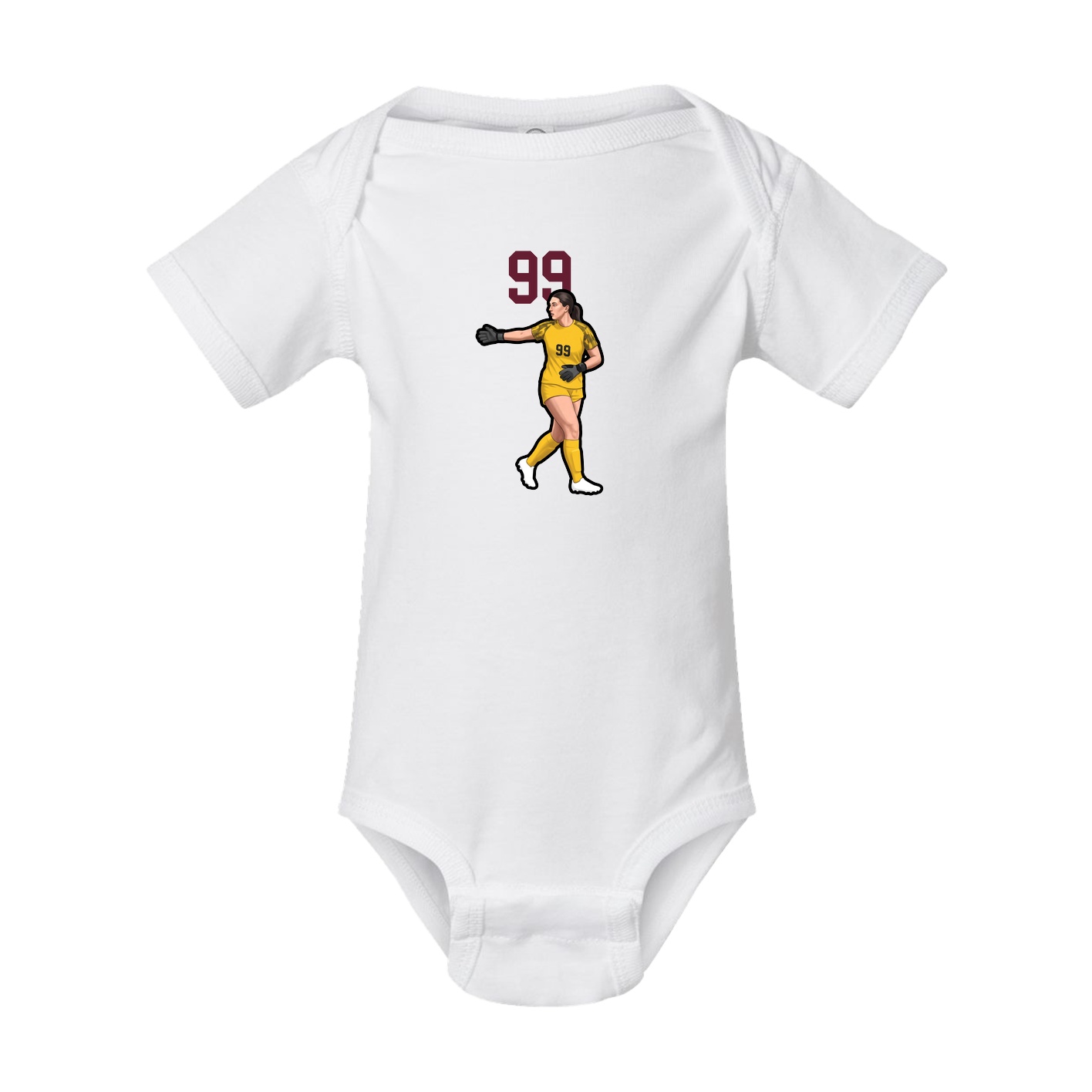 Baby Onesie — Number Top in White