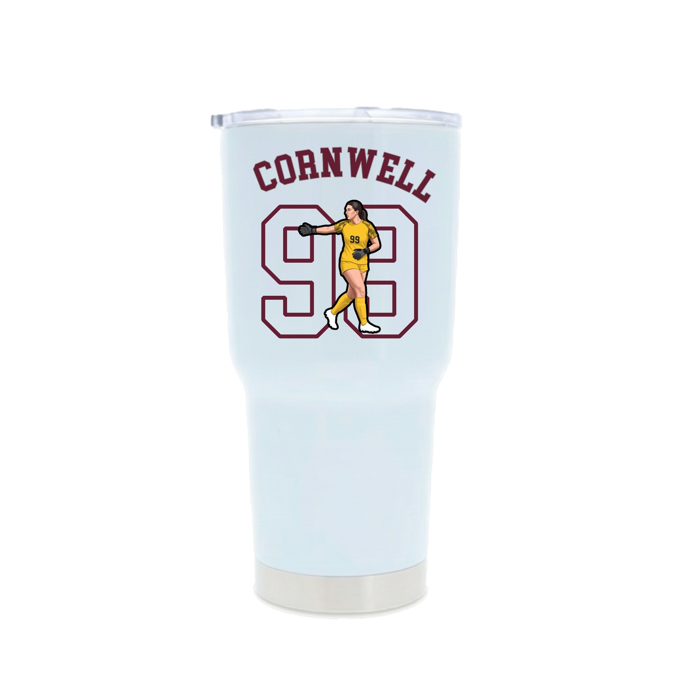30oz Stainless Steel Tumbler — Shirsey Arch in White