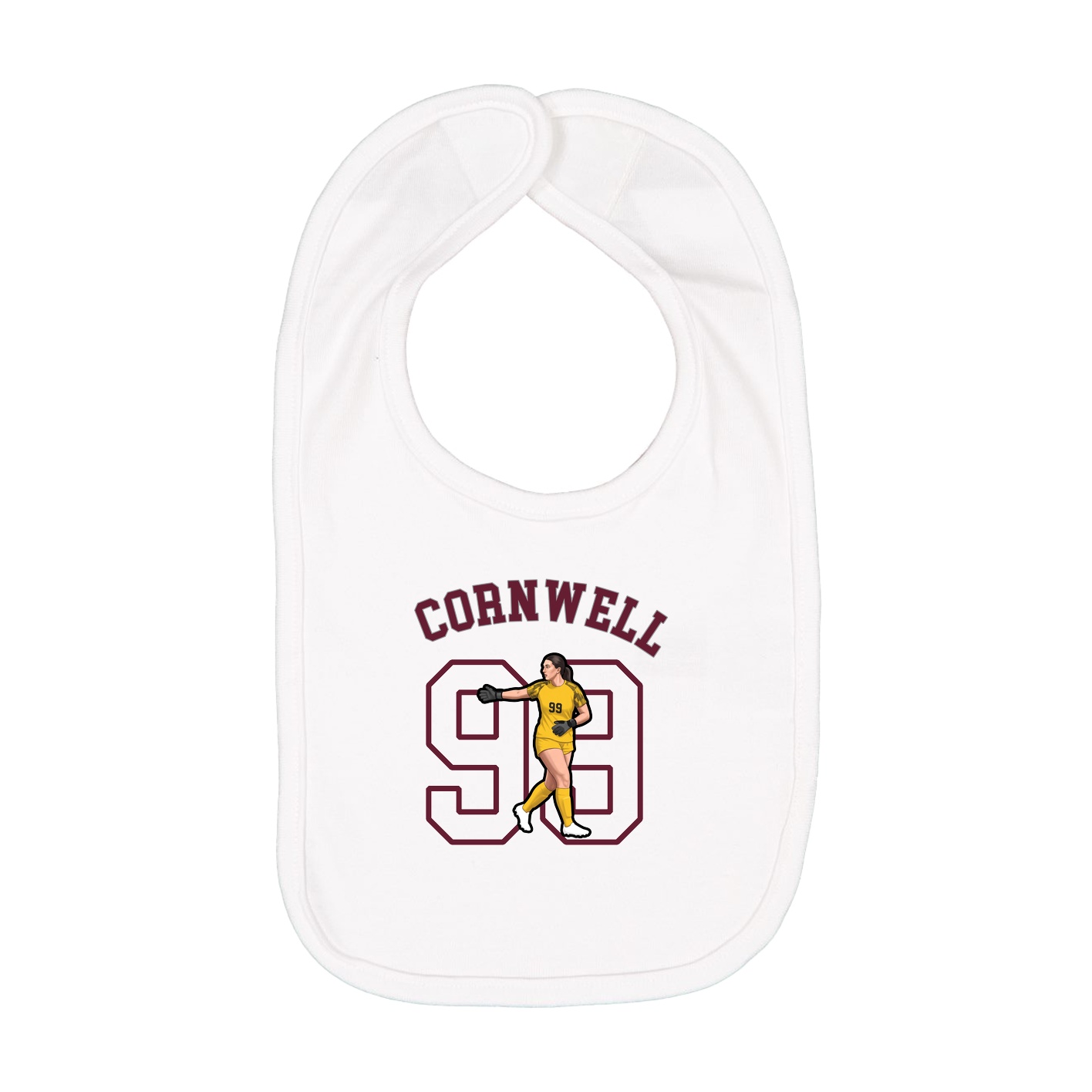 Infant Bib — Shirsey Arch in White