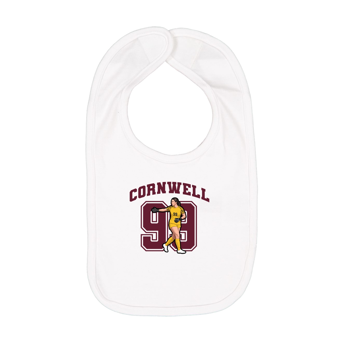 Infant Bib — Number in White