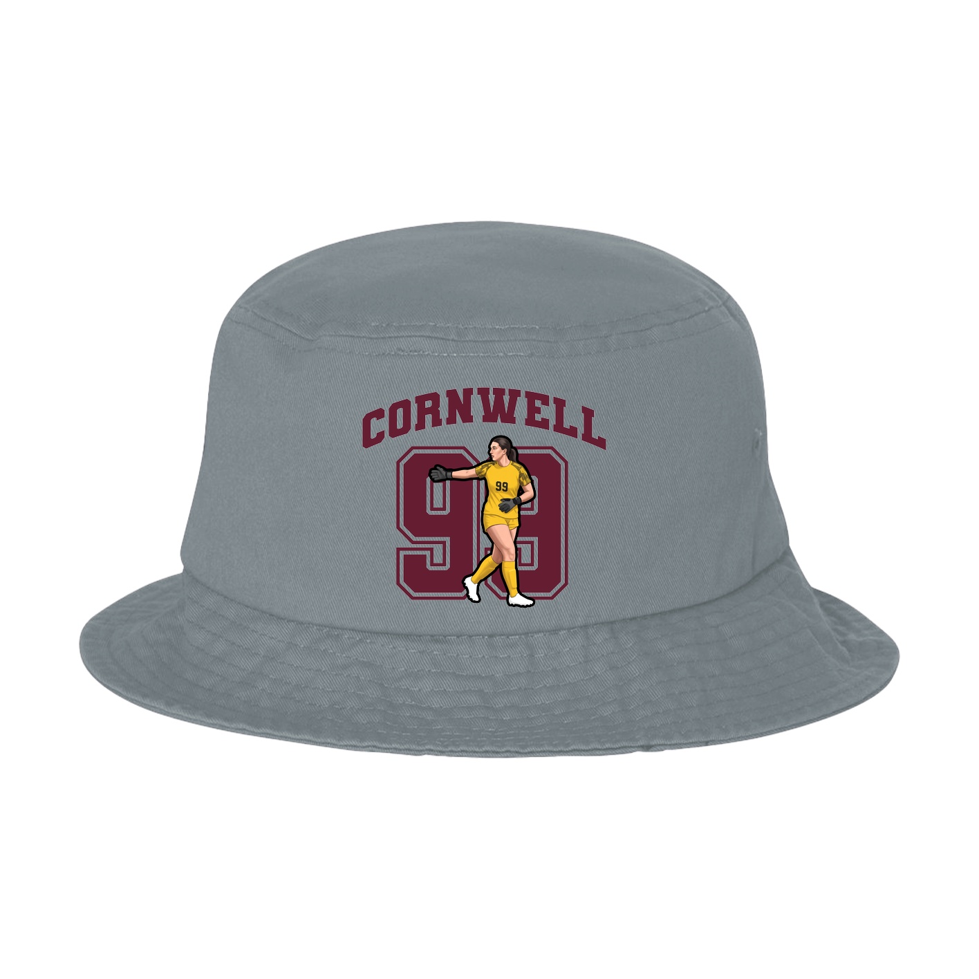Bucket Cap — Number in Grey