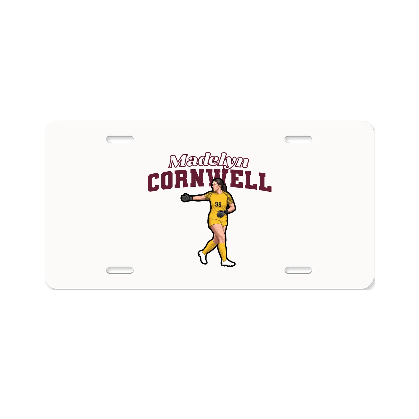 License Plate — Name Arch in Classic