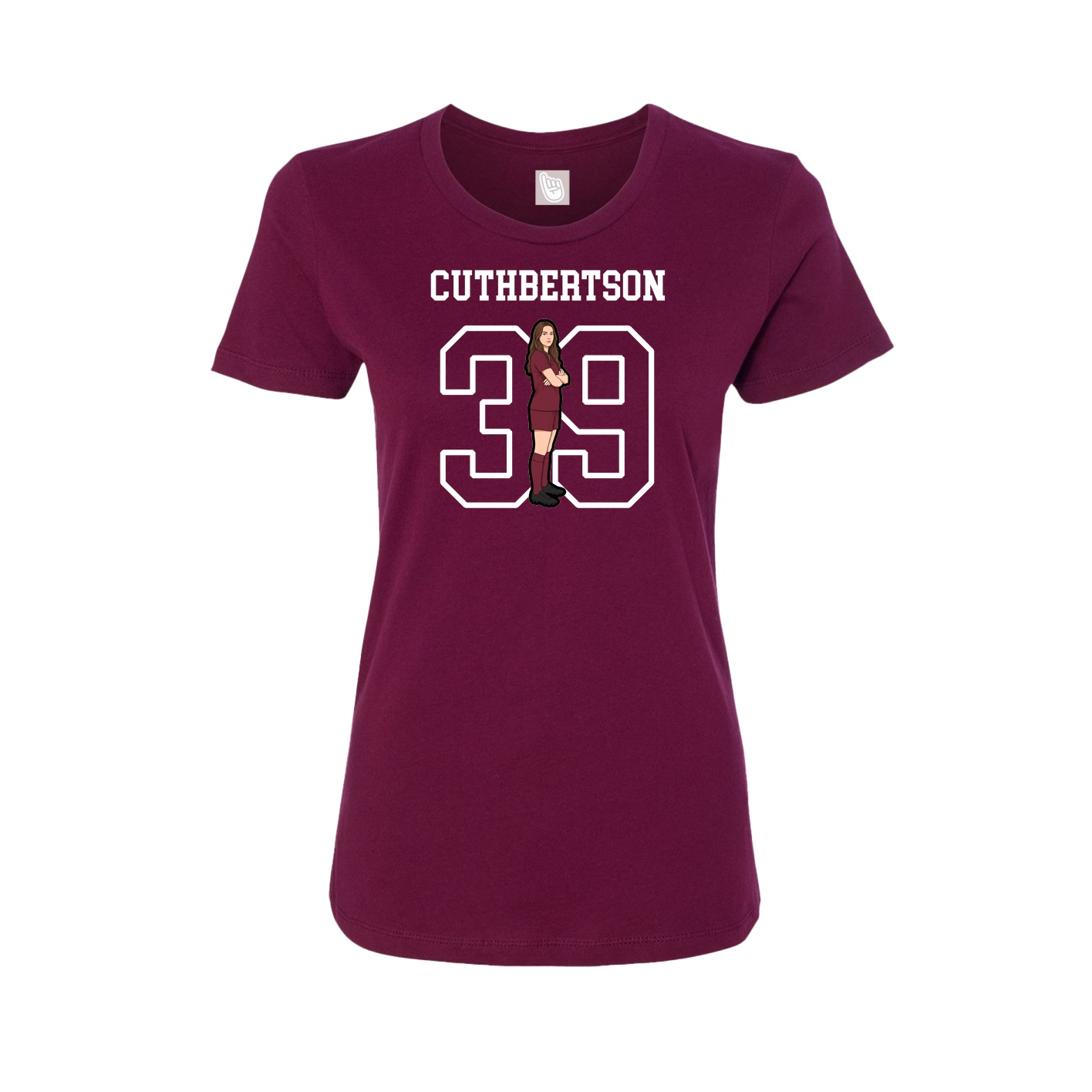 Fitted Women's Tee — Shirsey in Maroon