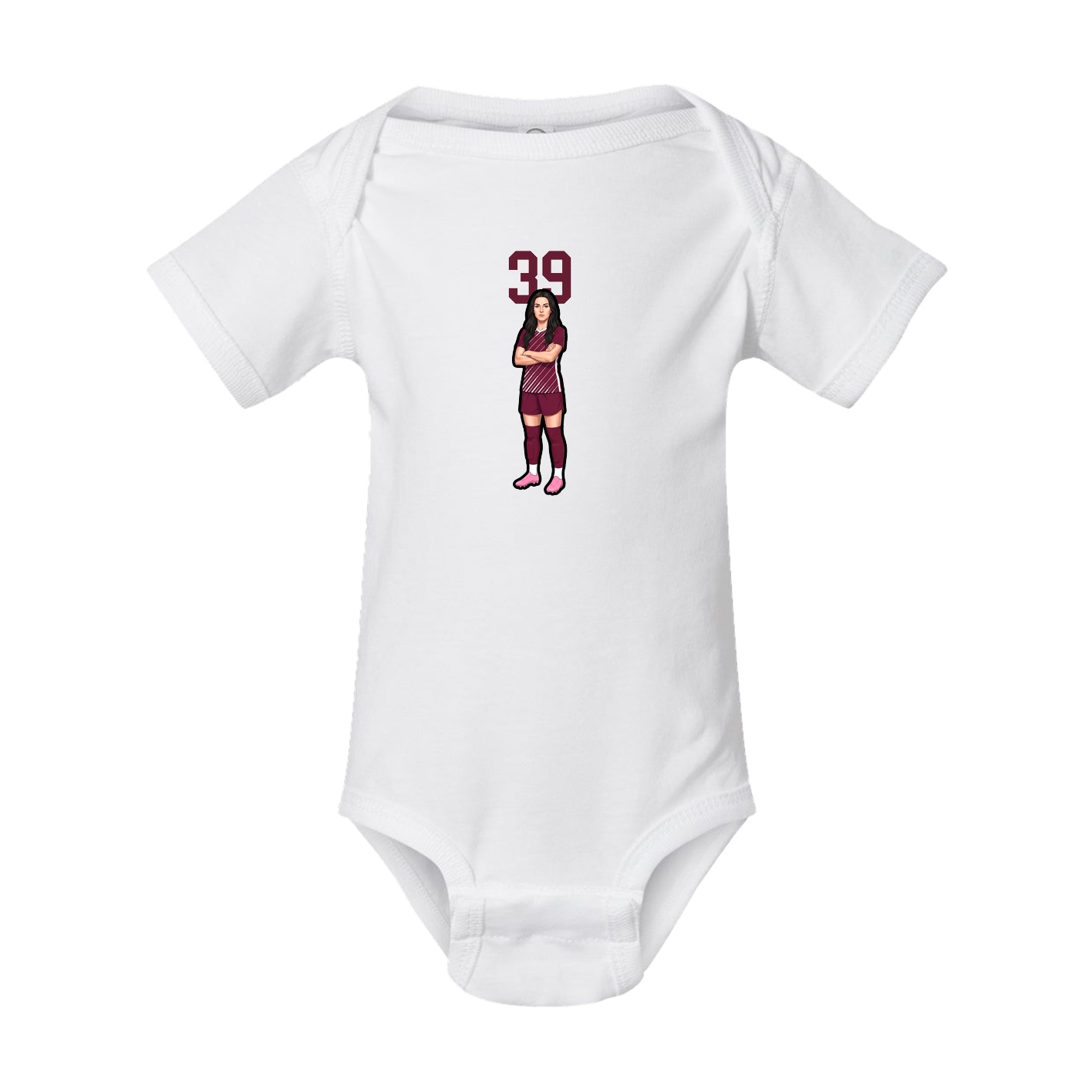 Baby Onesie — Number Top in White