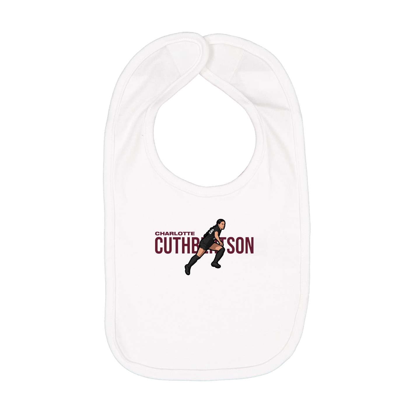 Infant Bib — Player Name in White