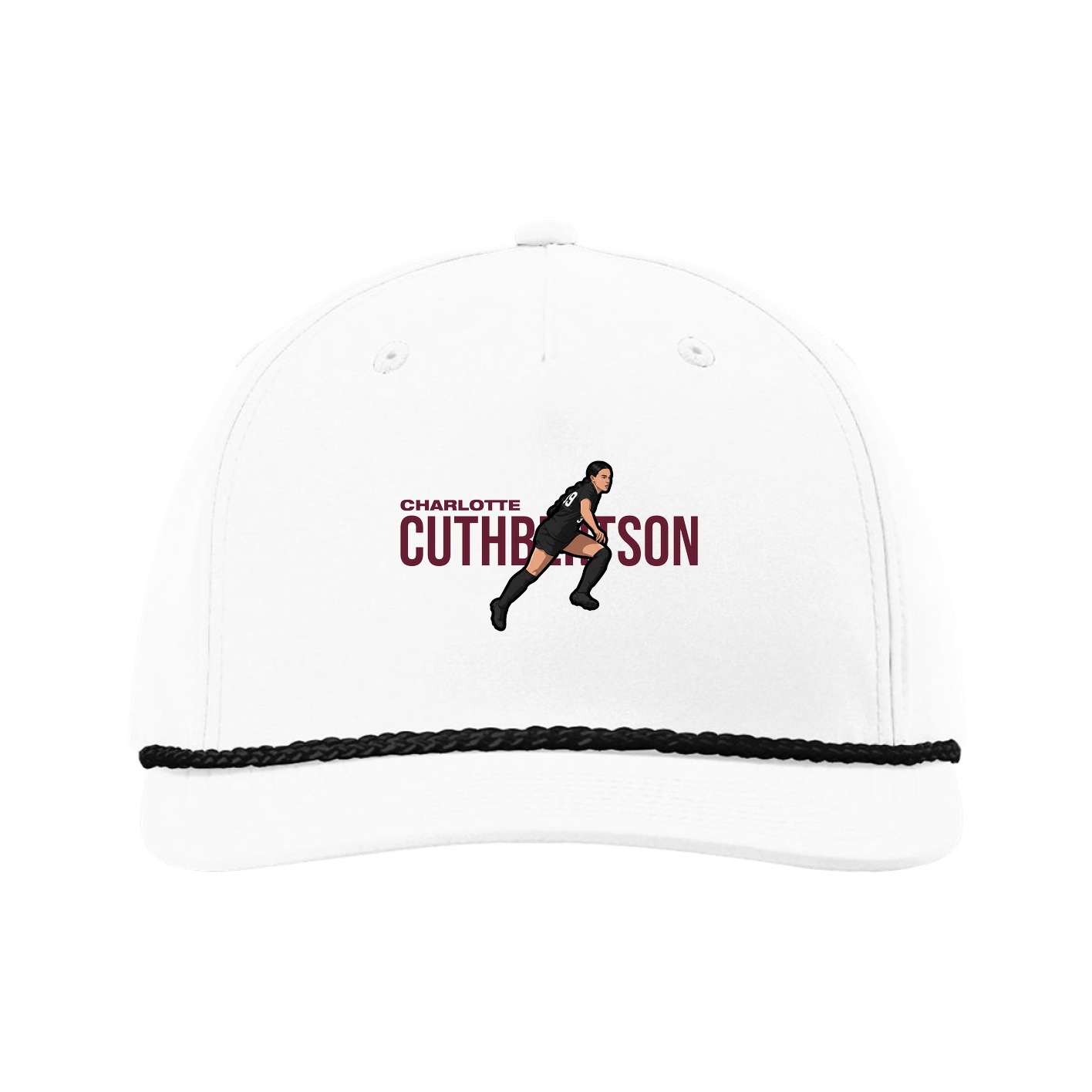 Five-Panel Classic Rope Cap — Player Name in White