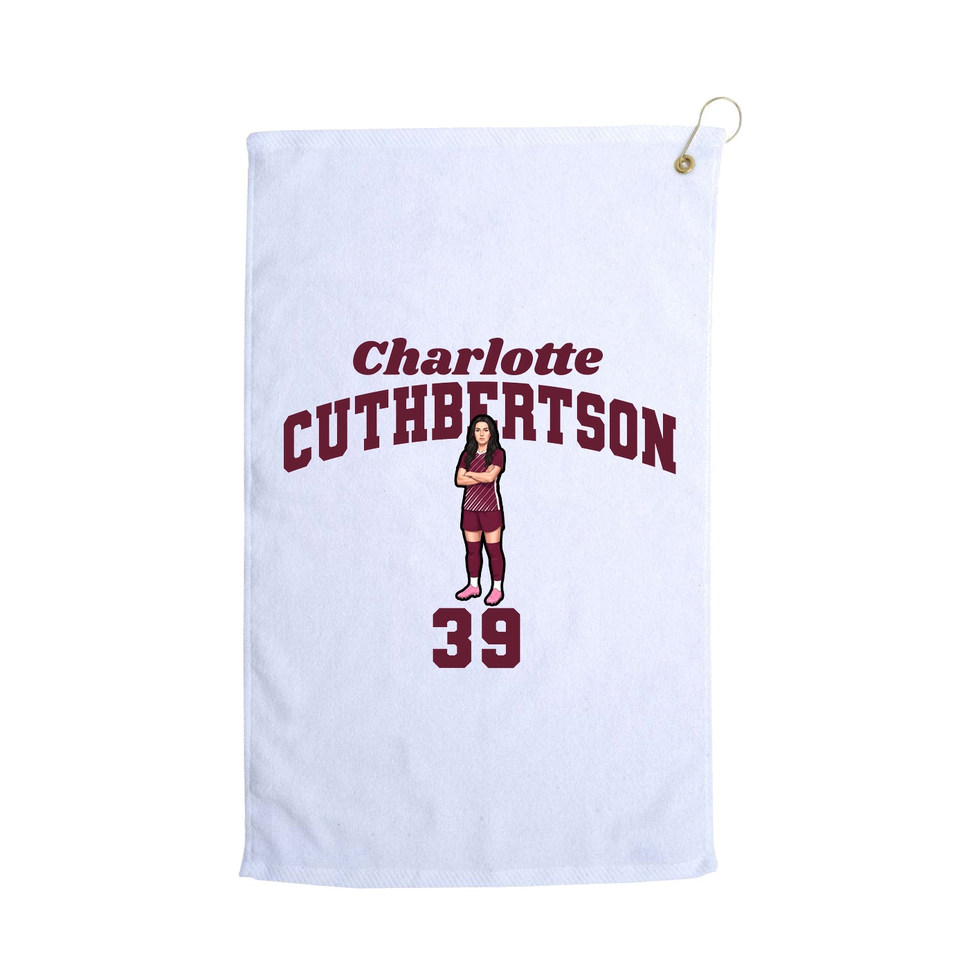 Golf Towel — Signature Arch in White