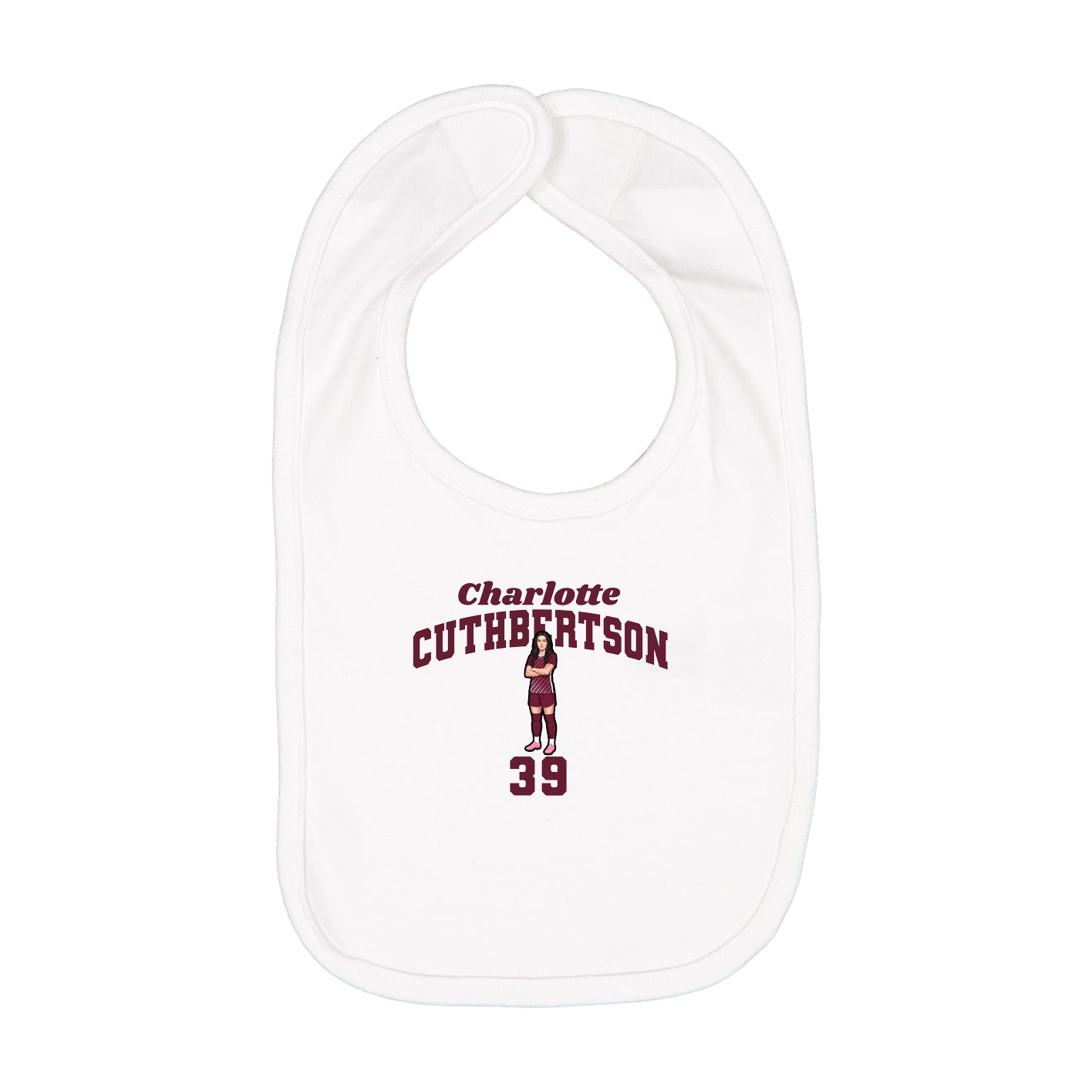 Infant Bib — Signature Arch in White