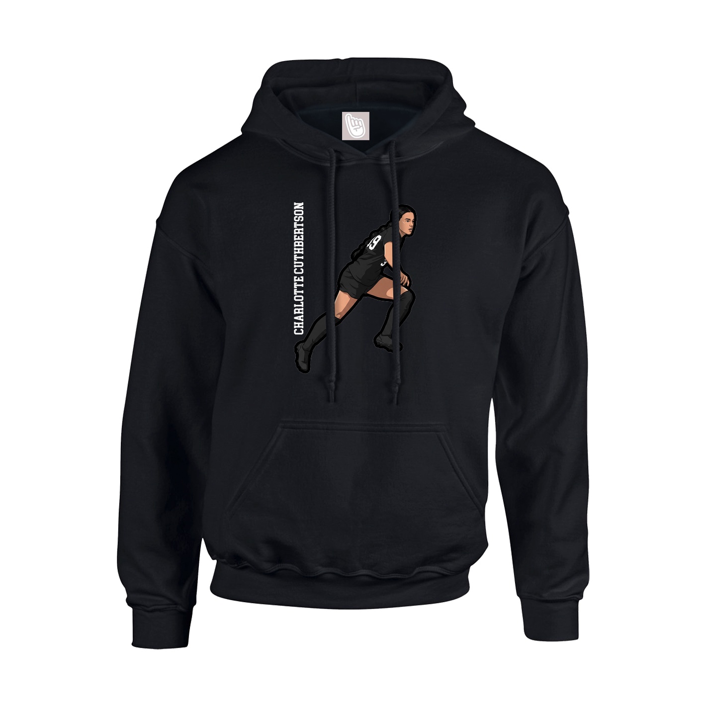 Hoodie — Name Vertical in Black