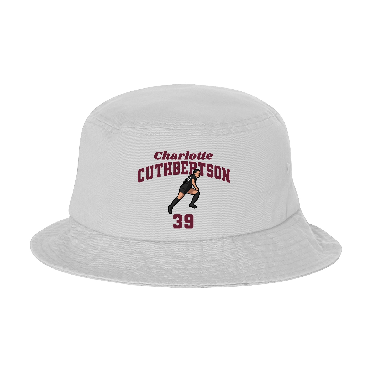 Bucket Cap — Signature Arch in White
