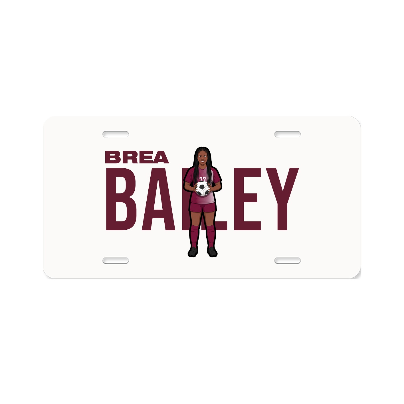 License Plate — Player Name in Classic