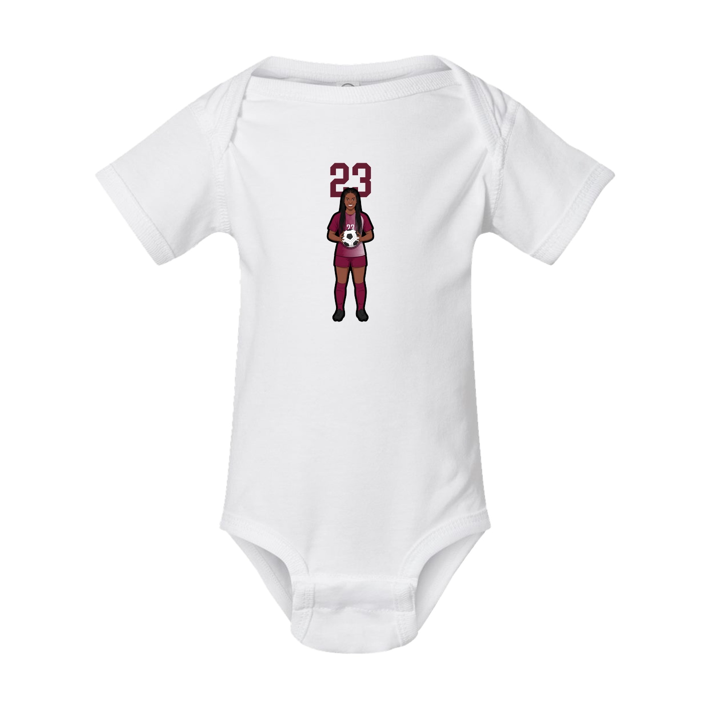 Baby Onesie — Number Top in White