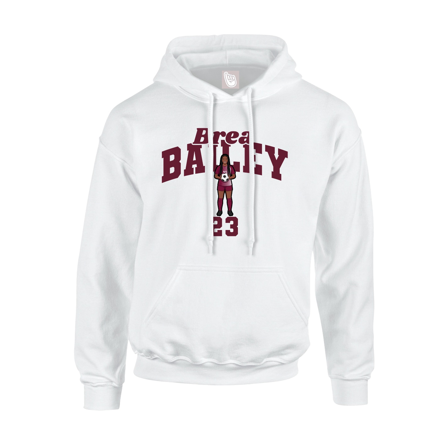 Hoodie — Signature Arch in White