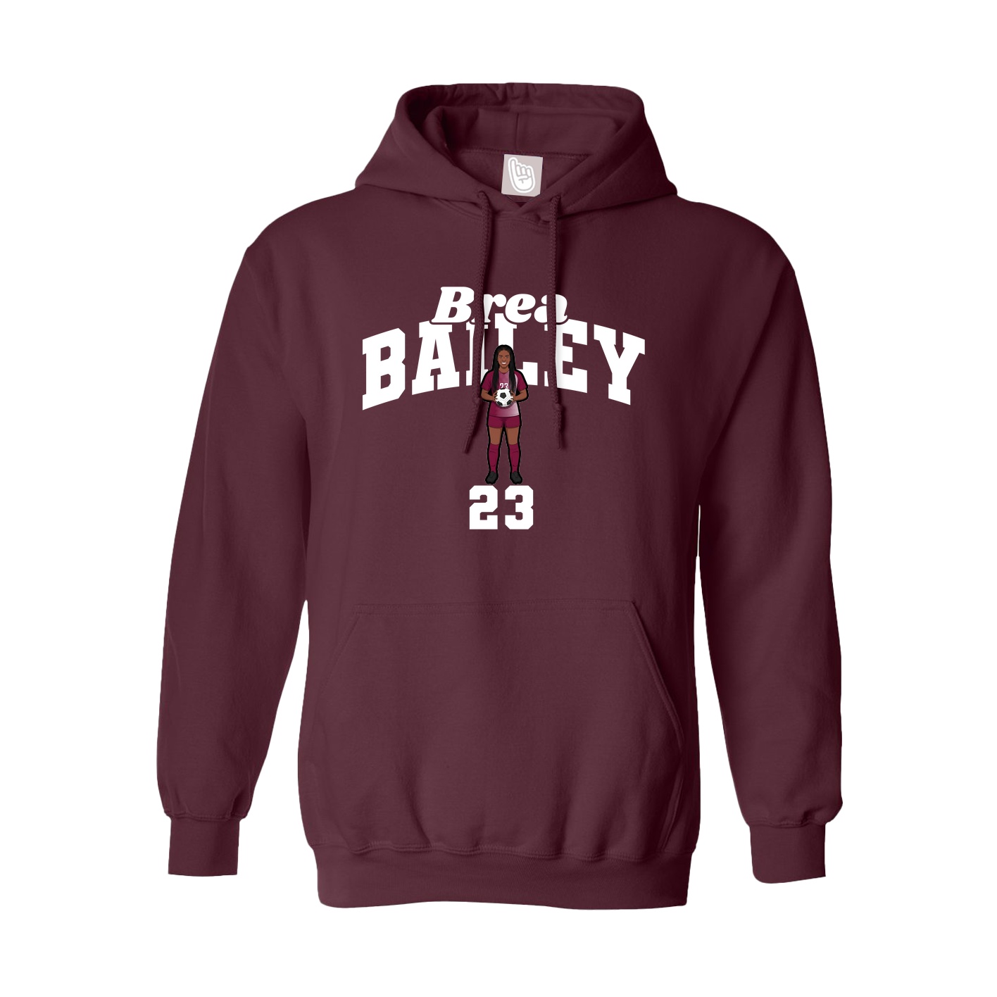 Youth Hoodie — Signature Arch in Maroon