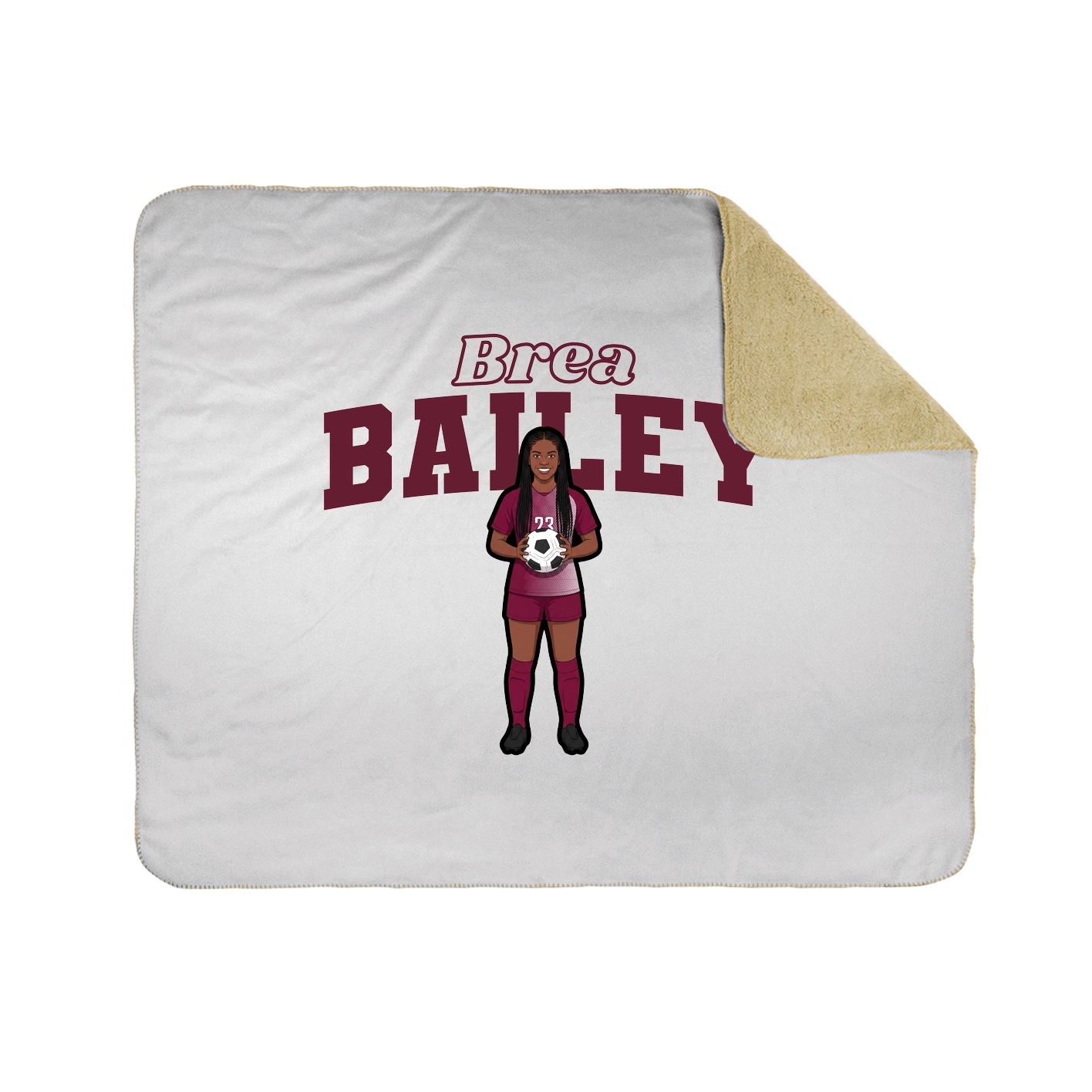 Throw Blanket — Name Arch in White
