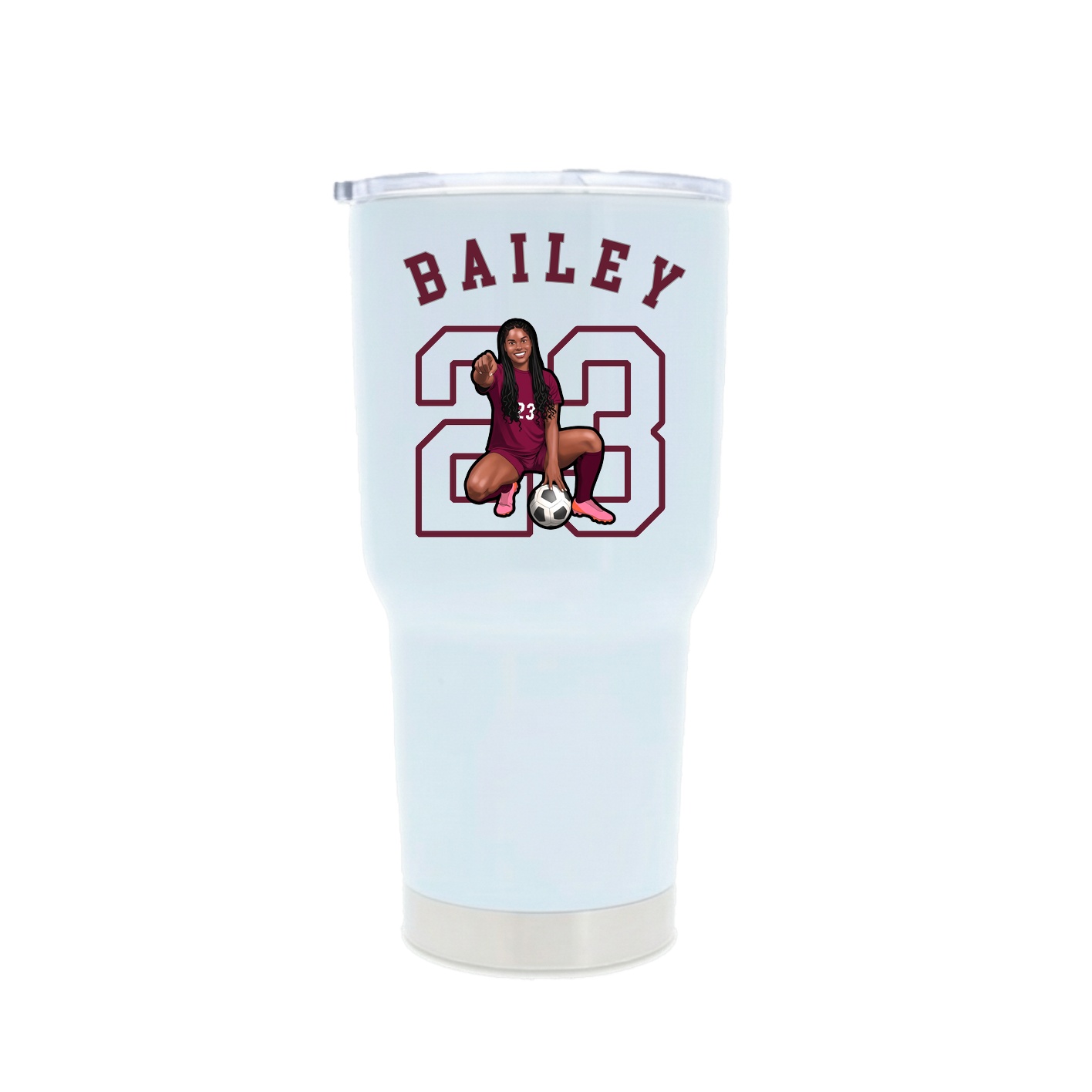30oz Stainless Steel Tumbler — Shirsey Arch in White