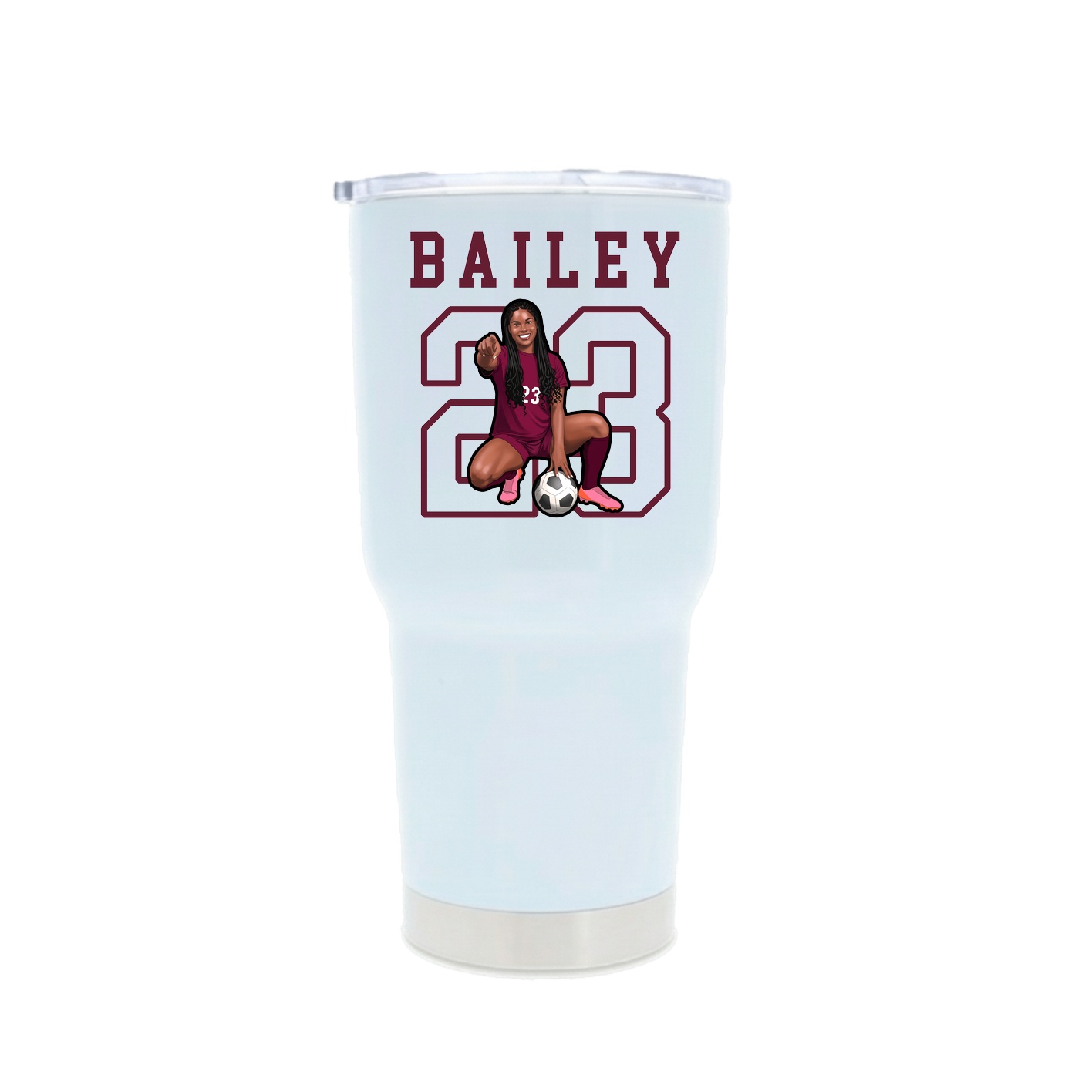 30oz Stainless Steel Tumbler — Shirsey in White