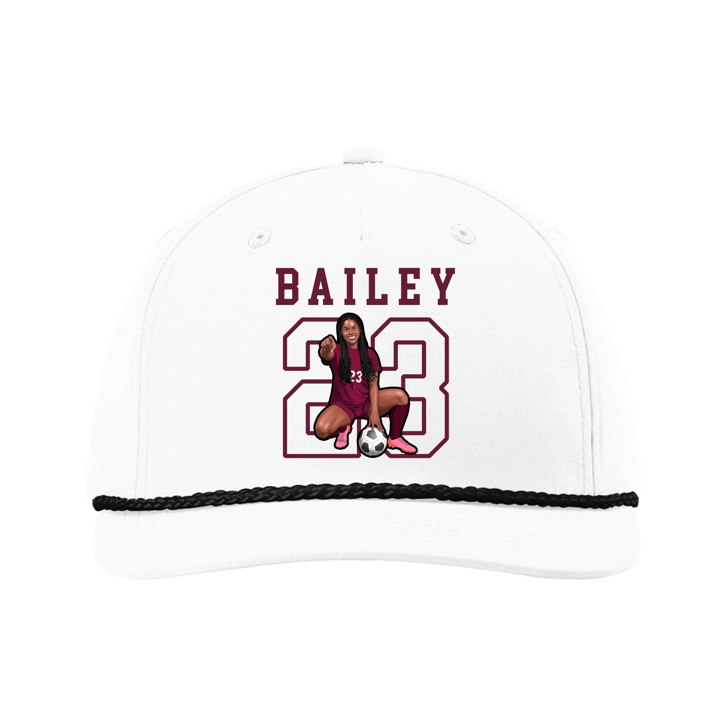 Five-Panel Classic Rope Cap — Shirsey in White
