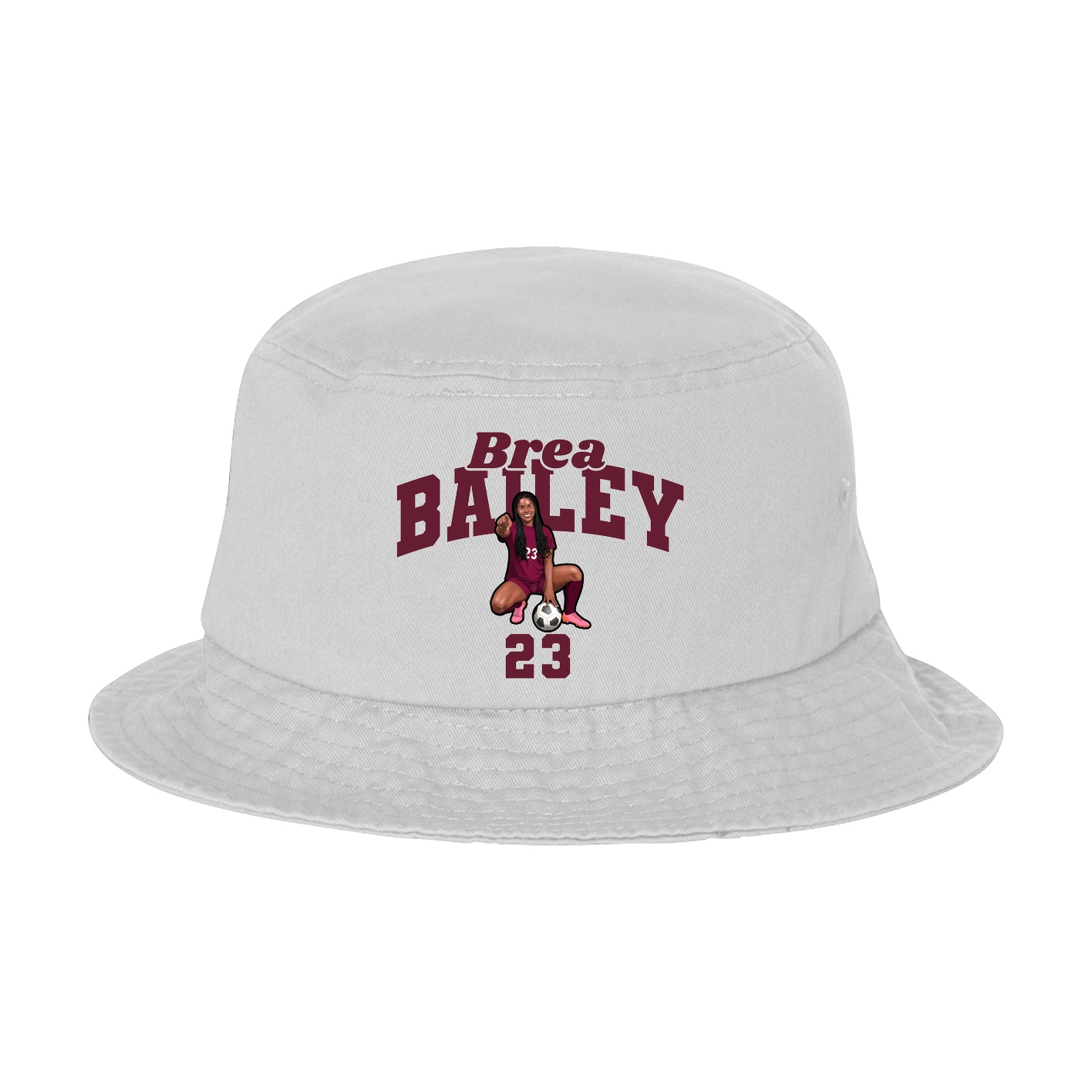 Bucket Cap — Signature Arch in White