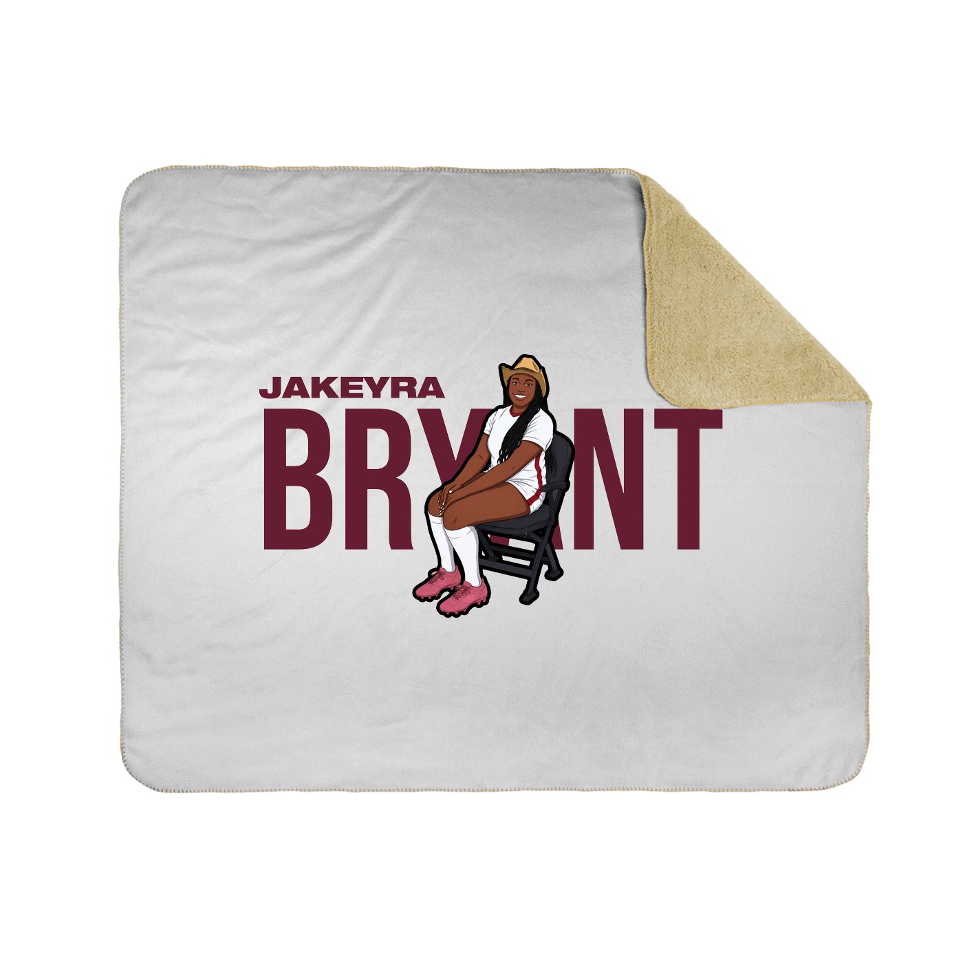 Throw Blanket — Player Name in White