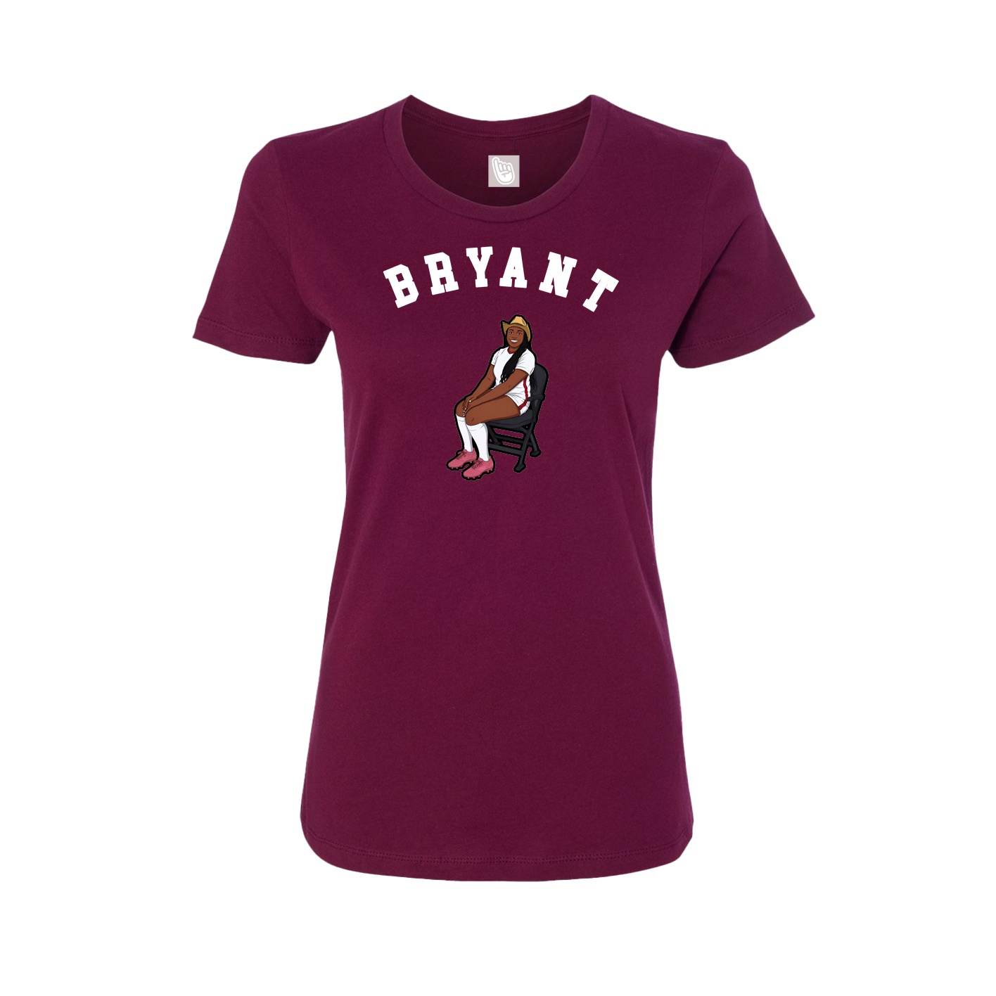 Fitted Women's Tee — Shirsey Arch in Maroon