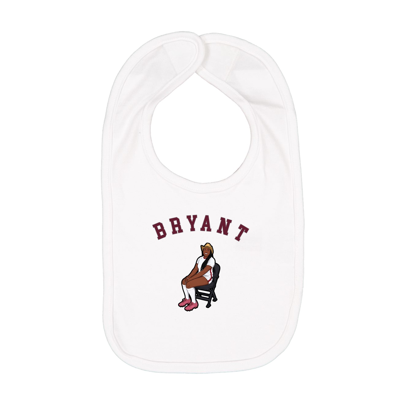 Infant Bib — Shirsey Arch in White