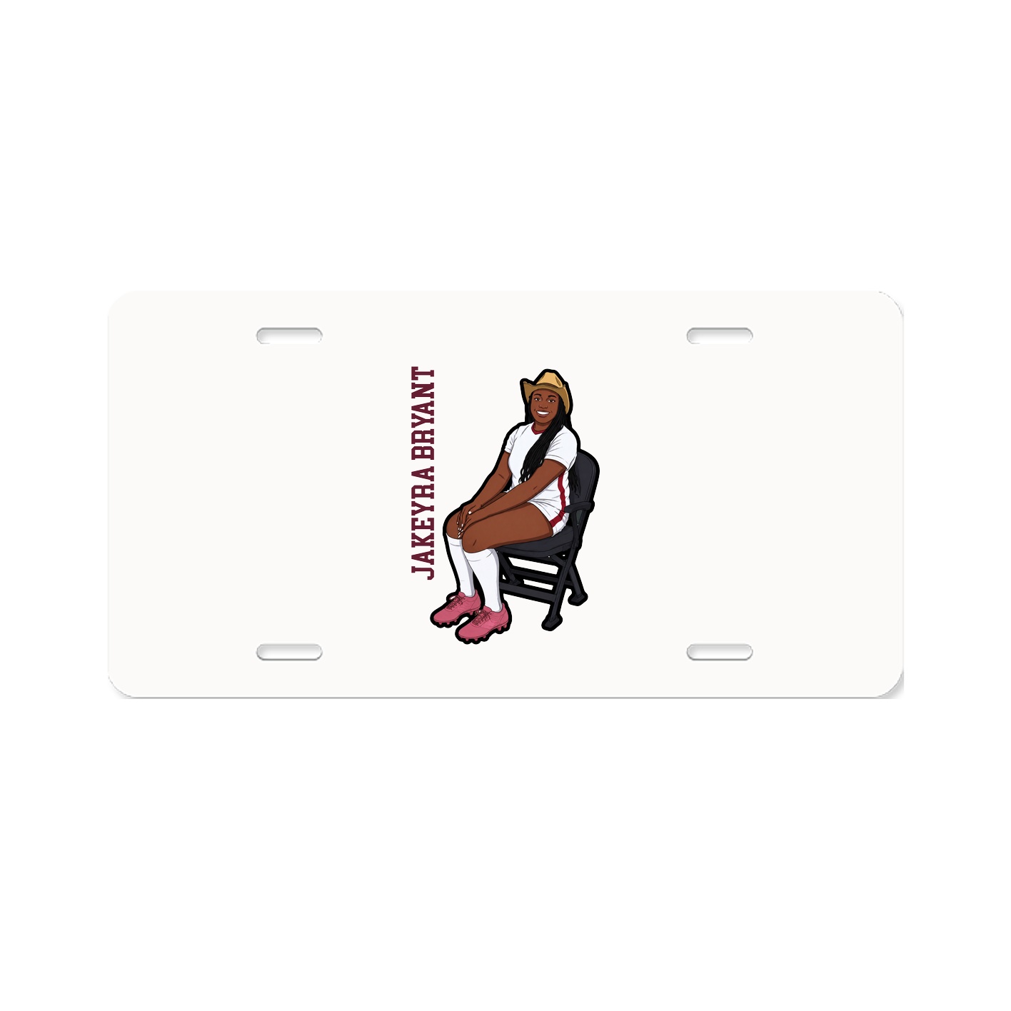 License Plate — Name Vertical in Classic