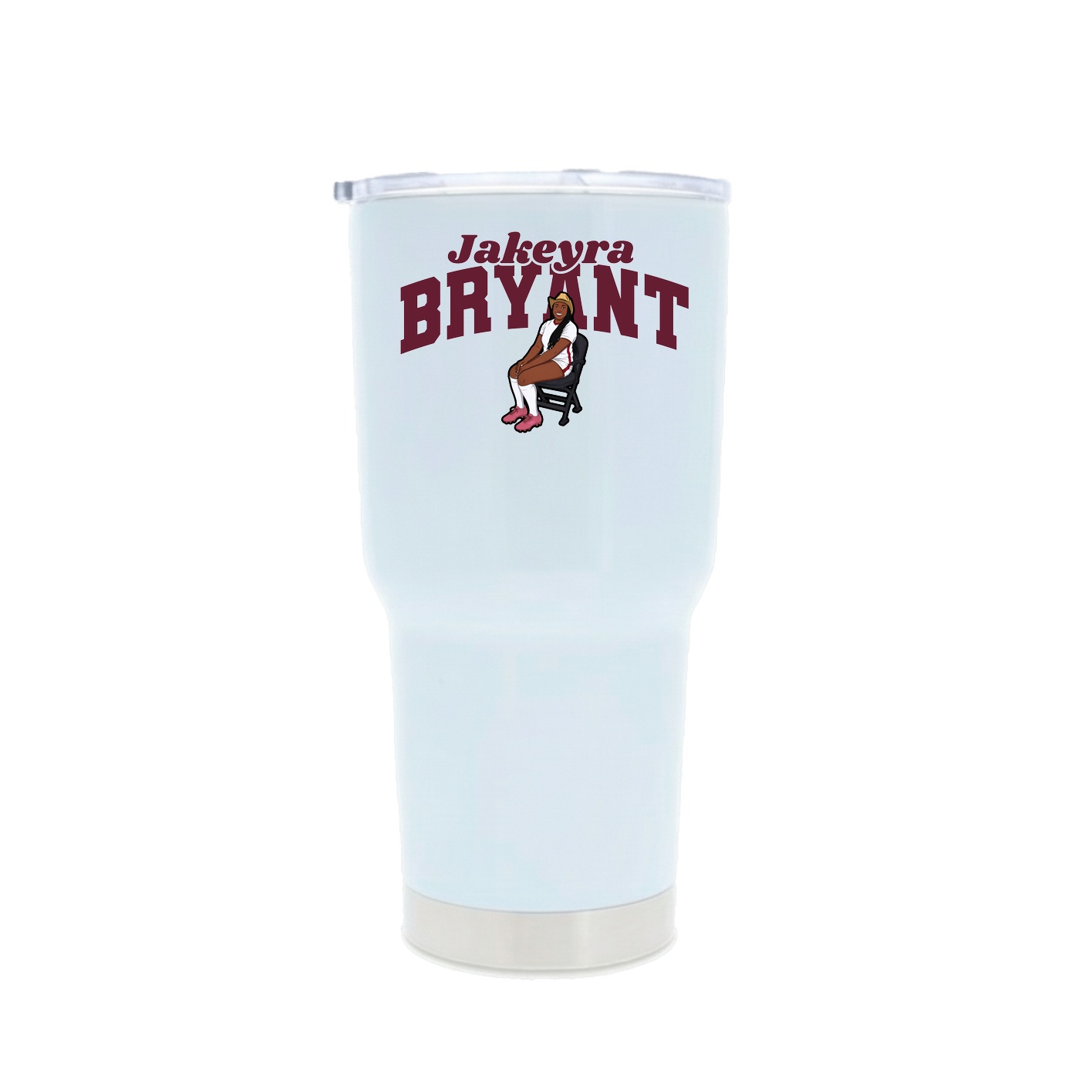 30oz Stainless Steel Tumbler — Signature Arch in White