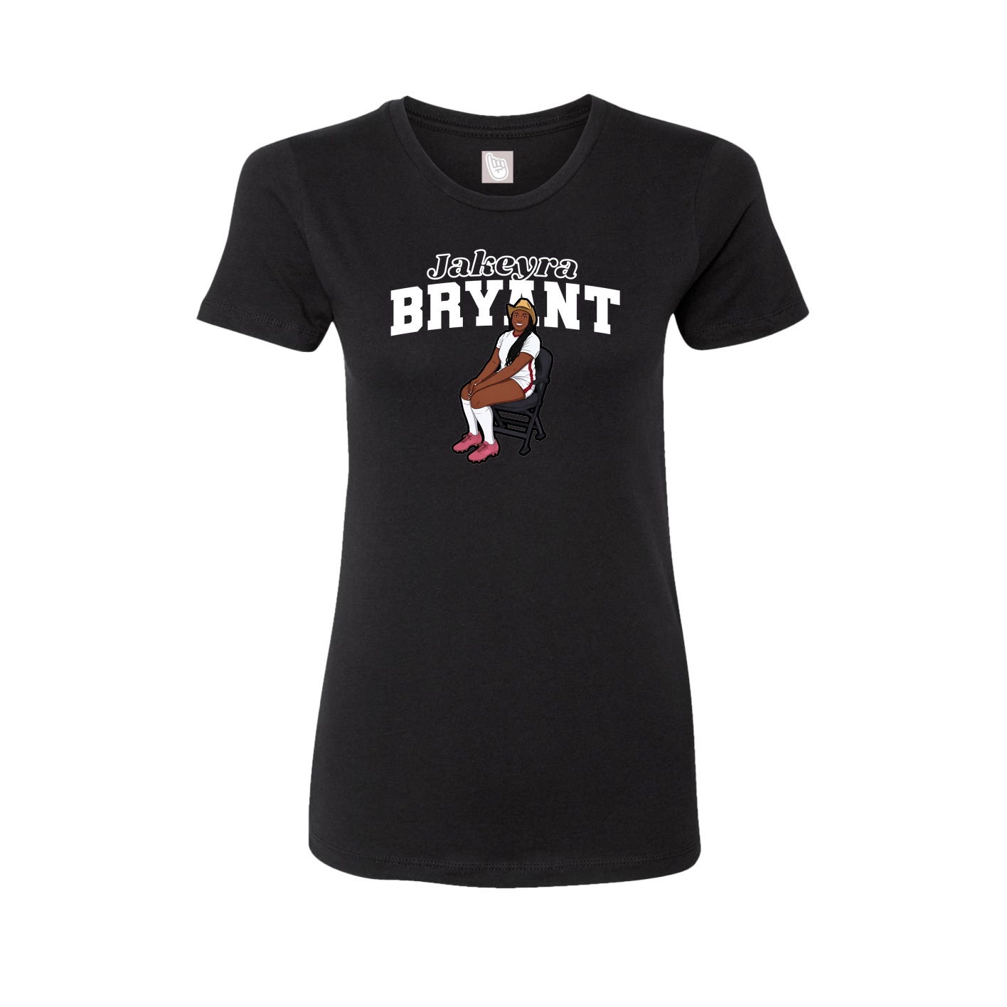 Fitted Women's Tee — Name Arch in Black
