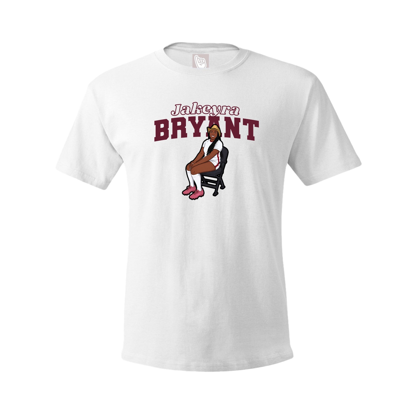 Youth Tee — Name Arch in White