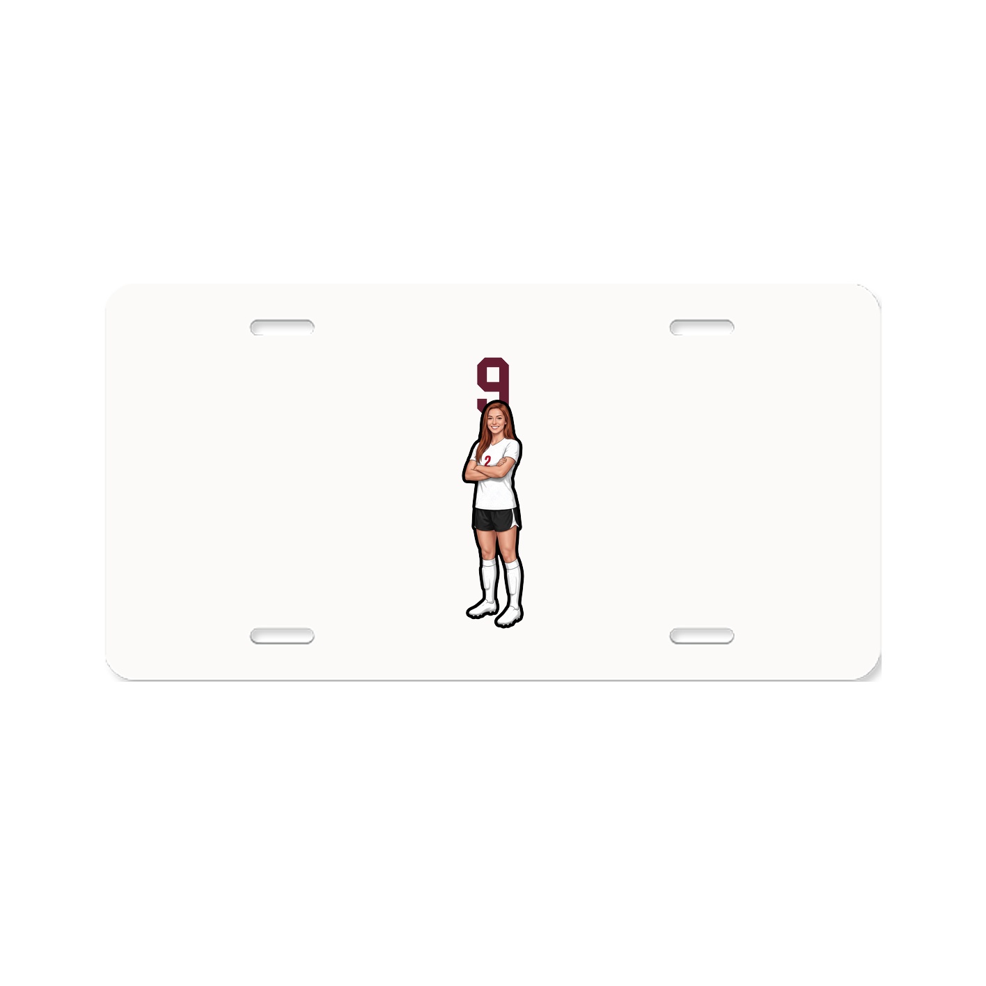 License Plate — Number Top in Classic