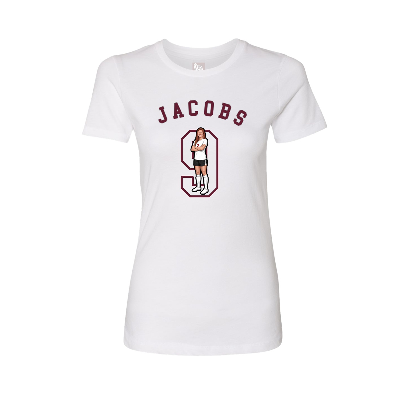 Fitted Women's Tee — Shirsey Arch in White