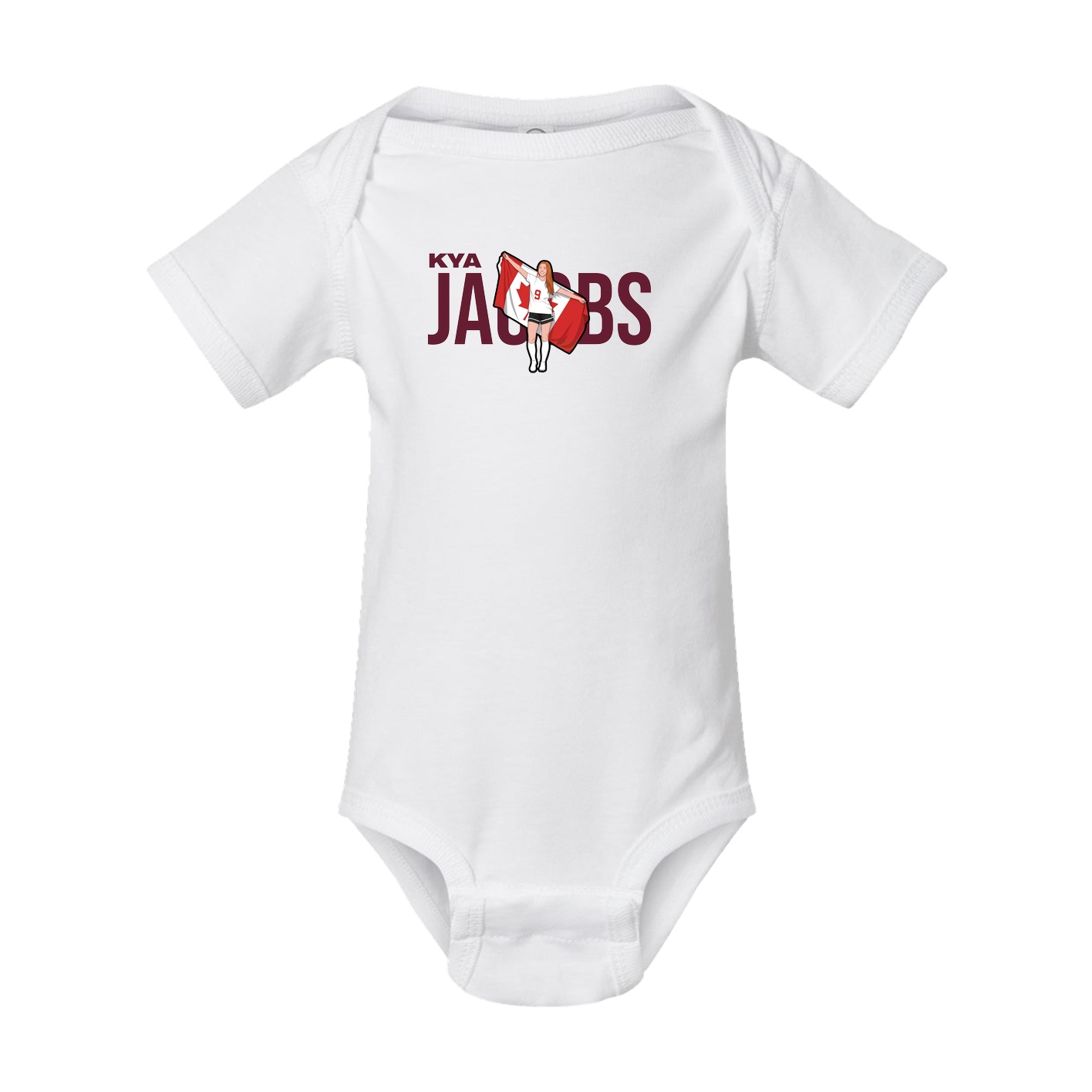 Baby Onesie — Player Name in White