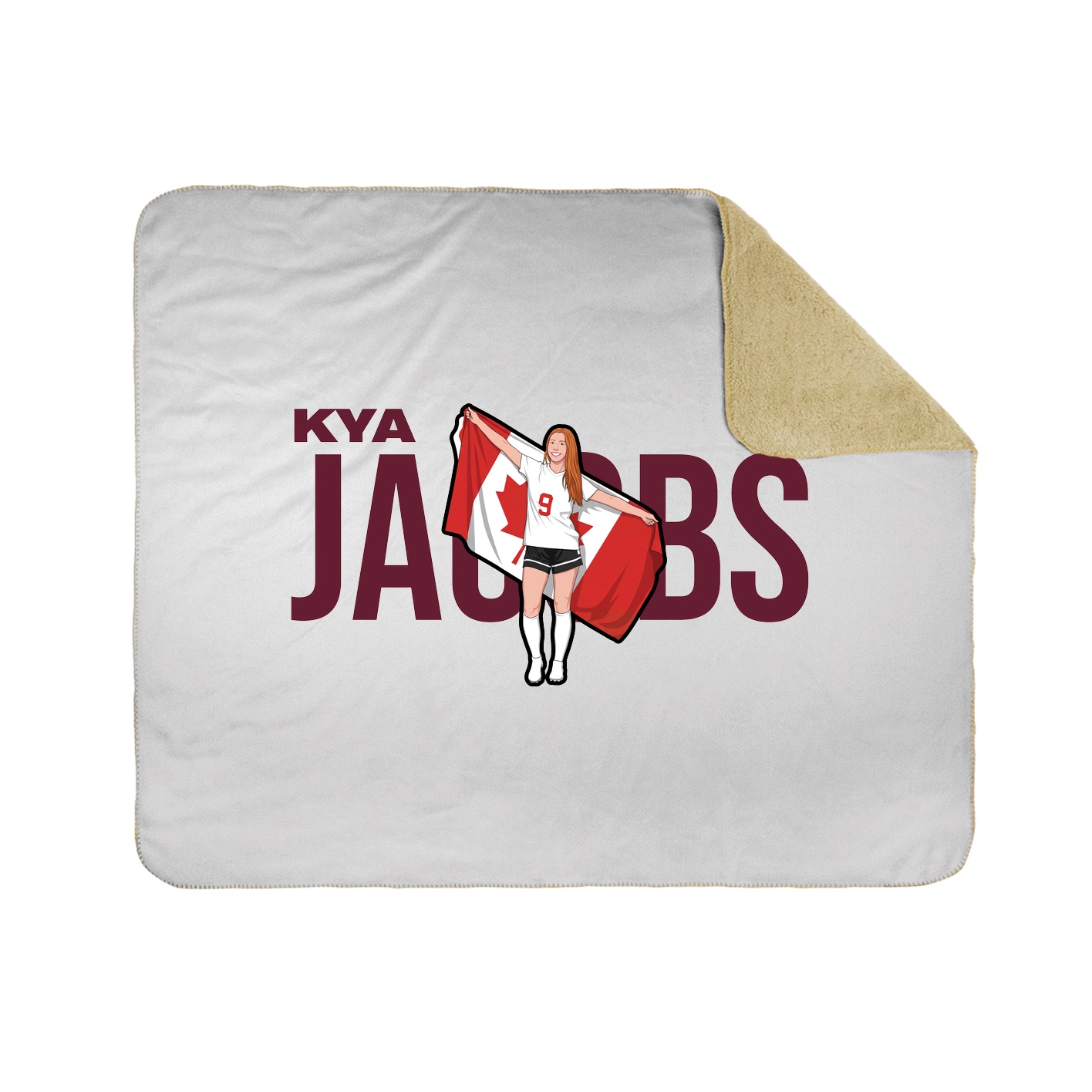 Throw Blanket — Player Name in White