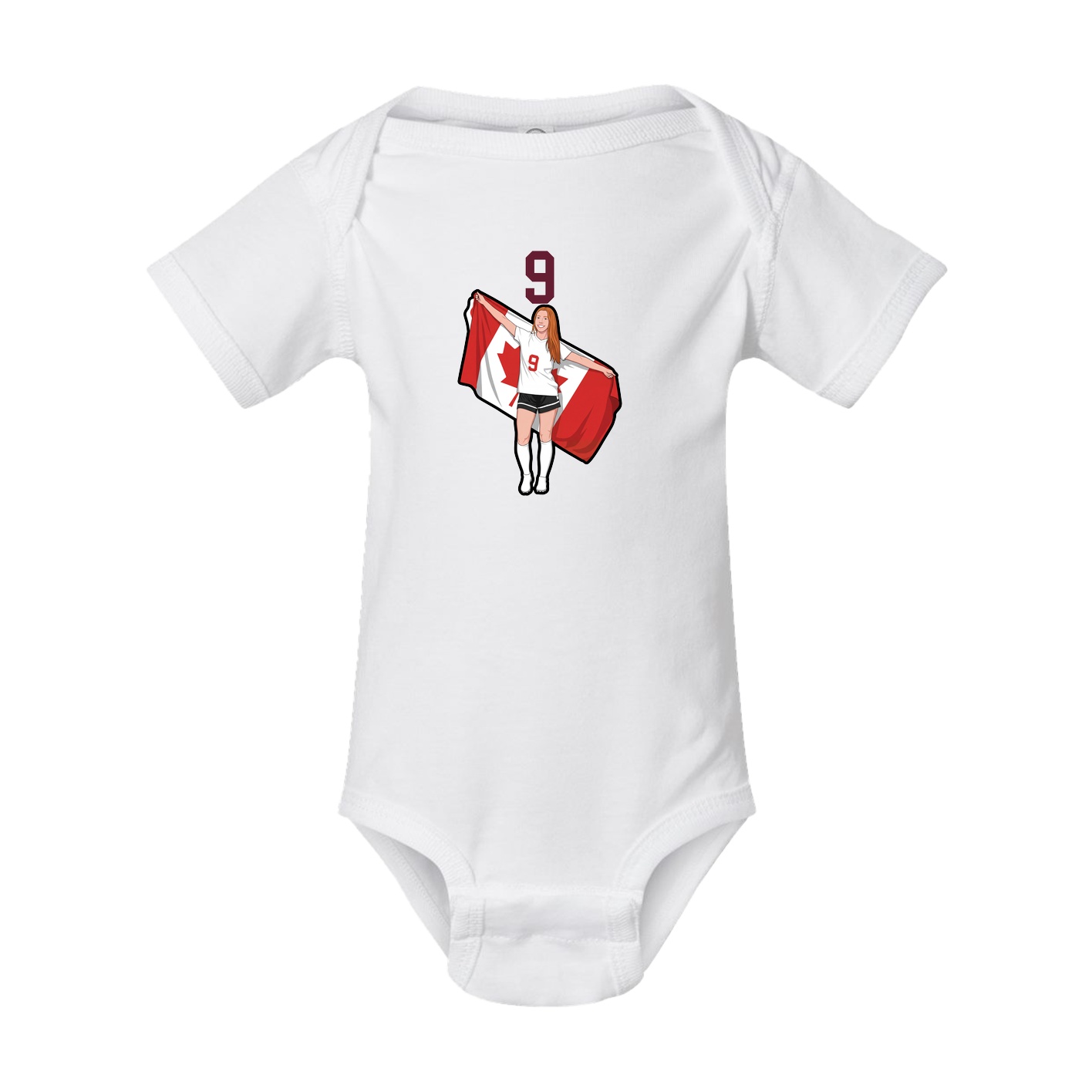 Baby Onesie — Number Top in White