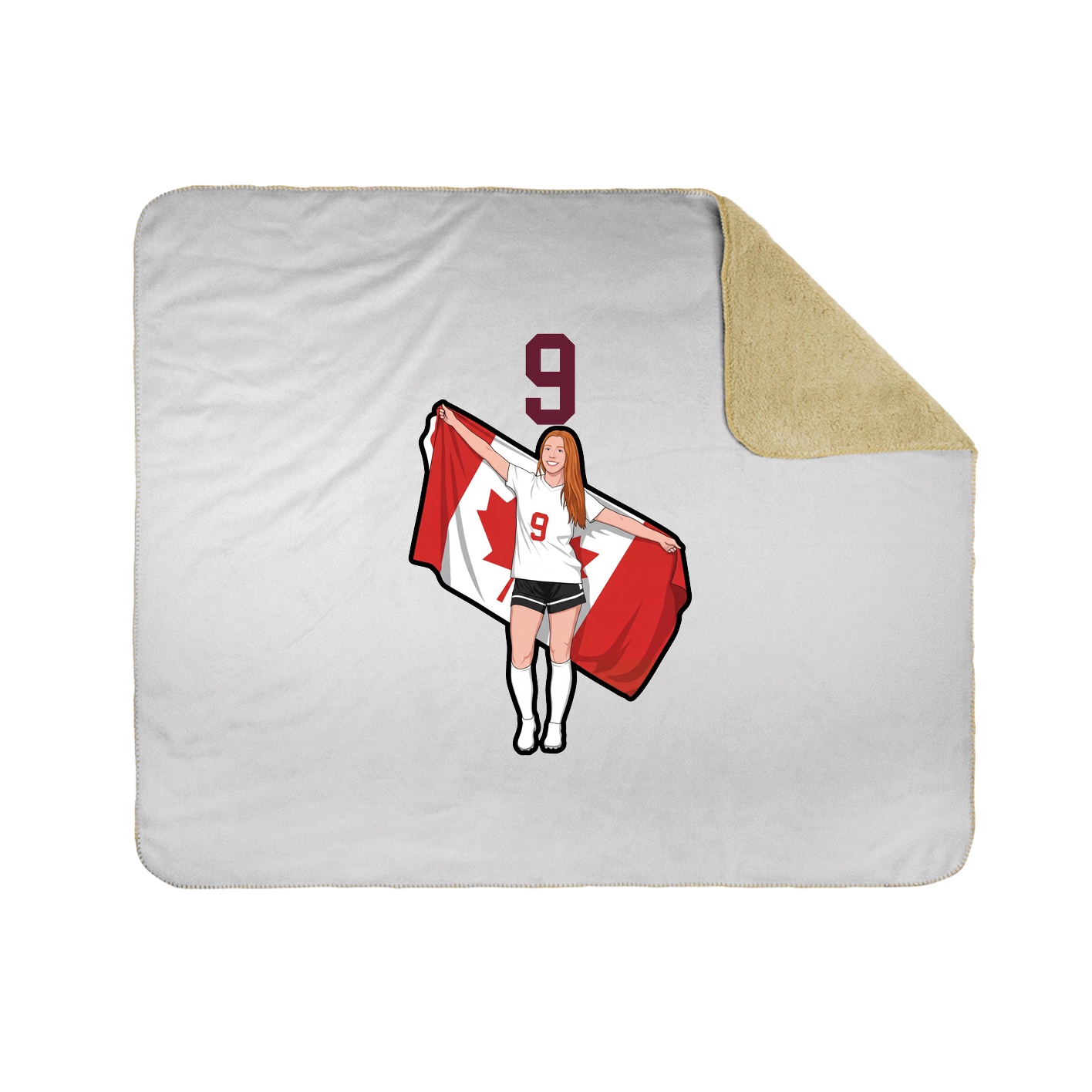 Throw Blanket — Number Top in White